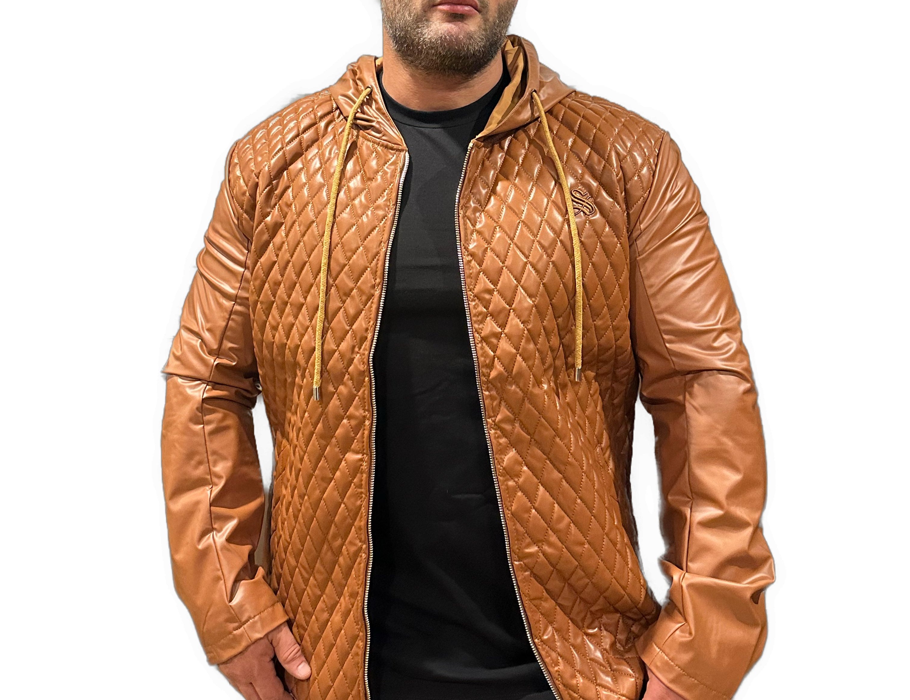 Robin 2 - Brown Jacket for Men - Sarman Fashion - Wholesale Clothing Fashion Brand for Men from Canada
