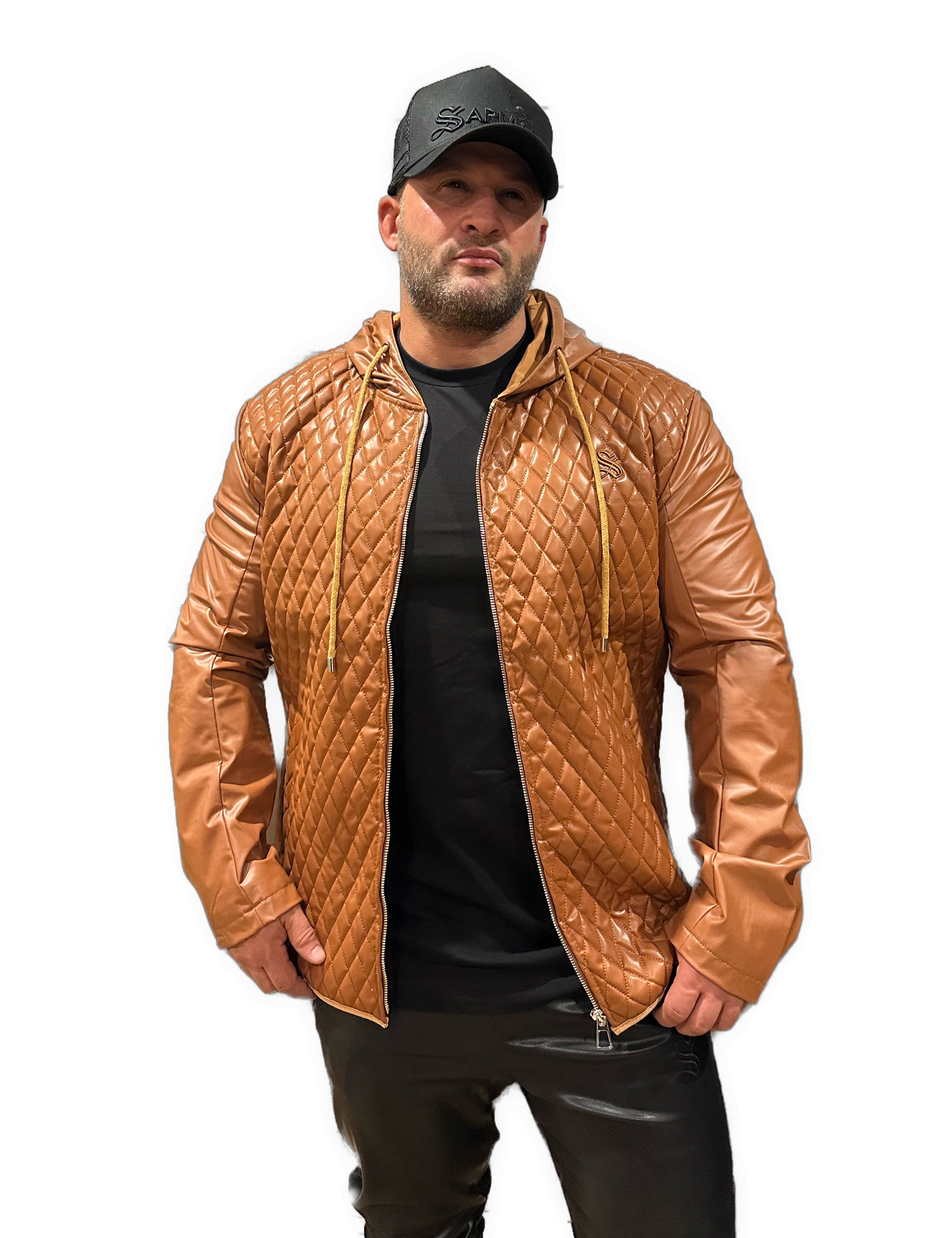 Robin 2 - Brown Jacket for Men - Sarman Fashion - Wholesale Clothing Fashion Brand for Men from Canada
