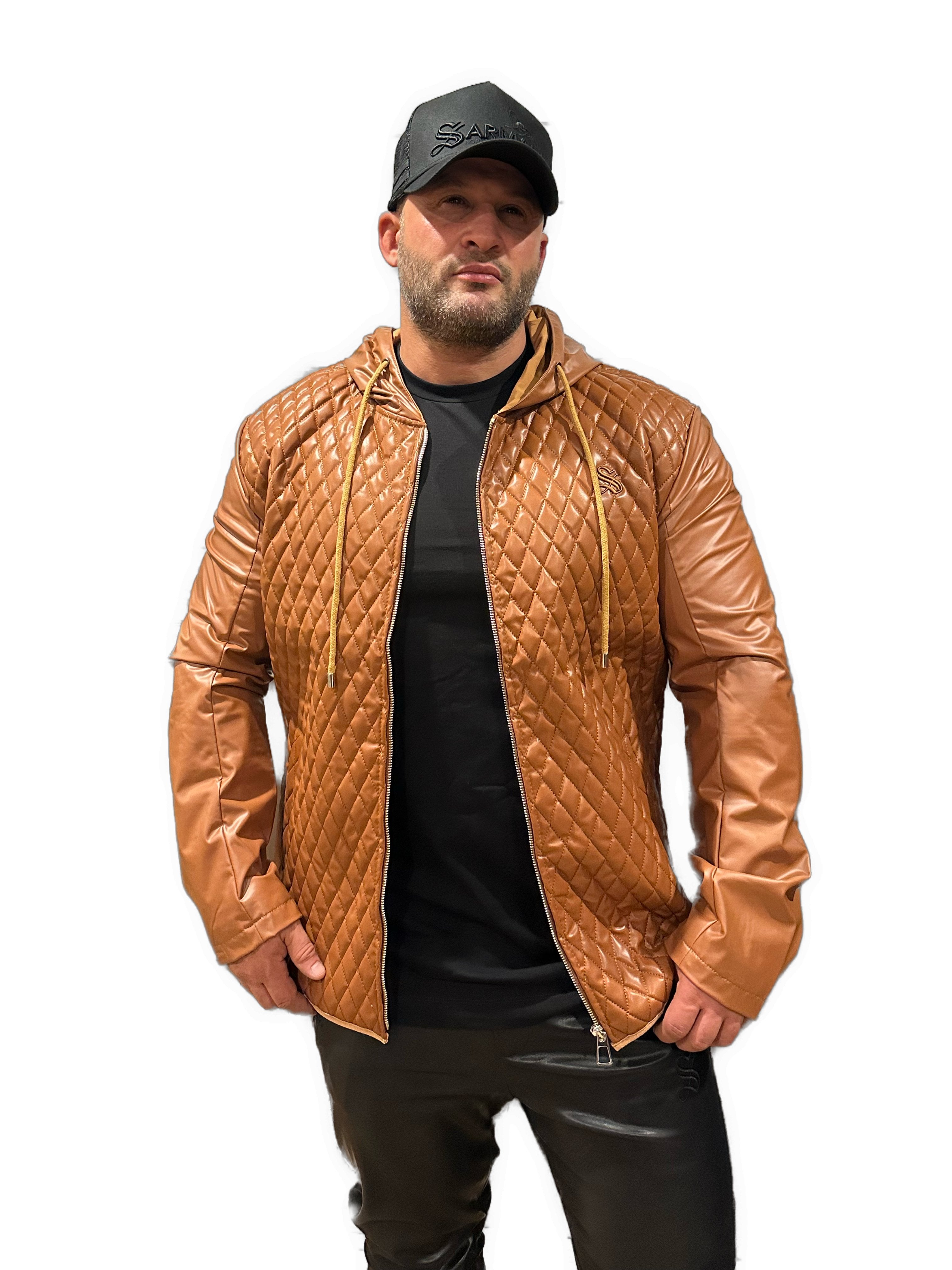 Robin 2 - Brown Jacket for Men - Sarman Fashion - Wholesale Clothing Fashion Brand for Men from Canada