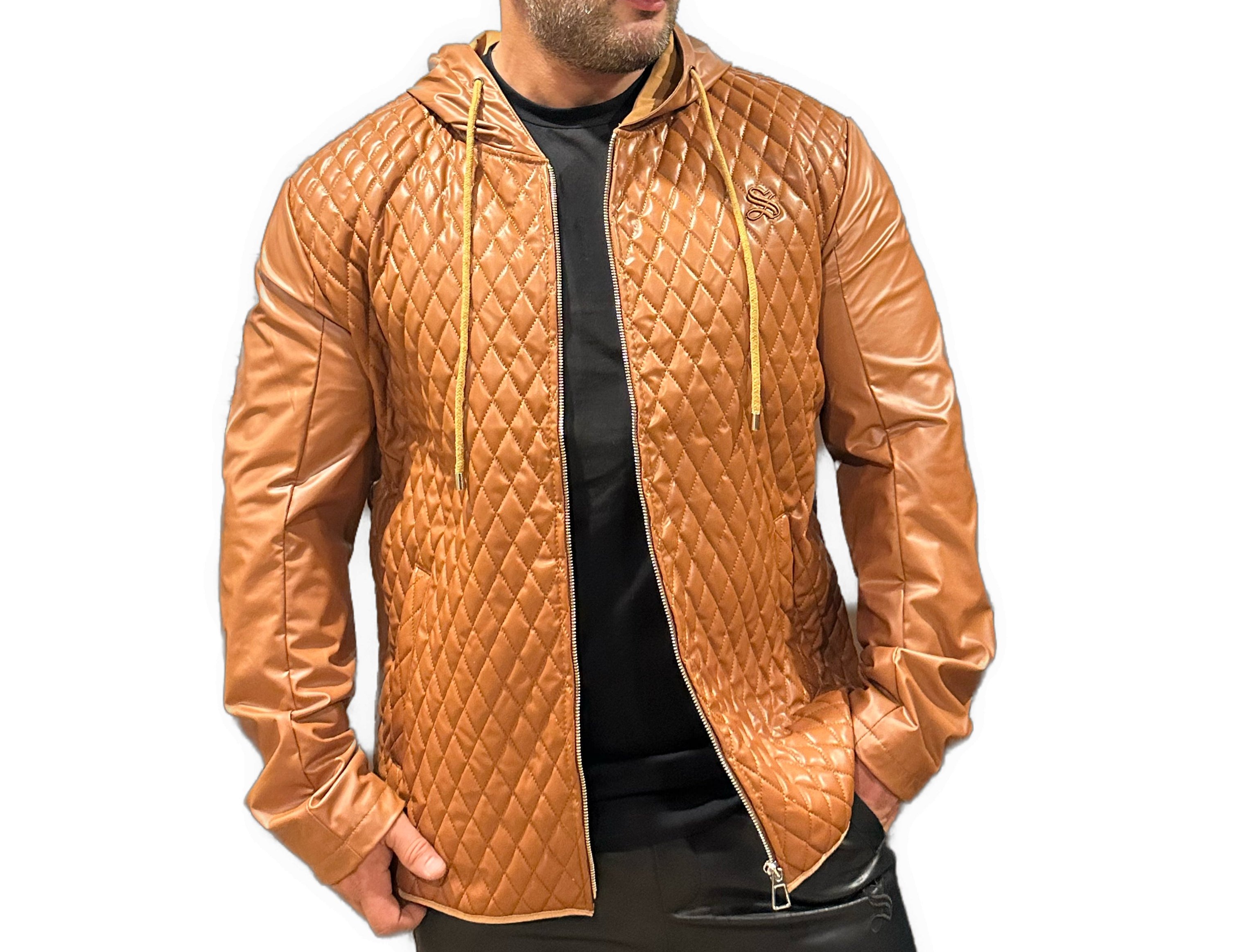 Robin 2 - Brown Jacket for Men - Sarman Fashion - Wholesale Clothing Fashion Brand for Men from Canada