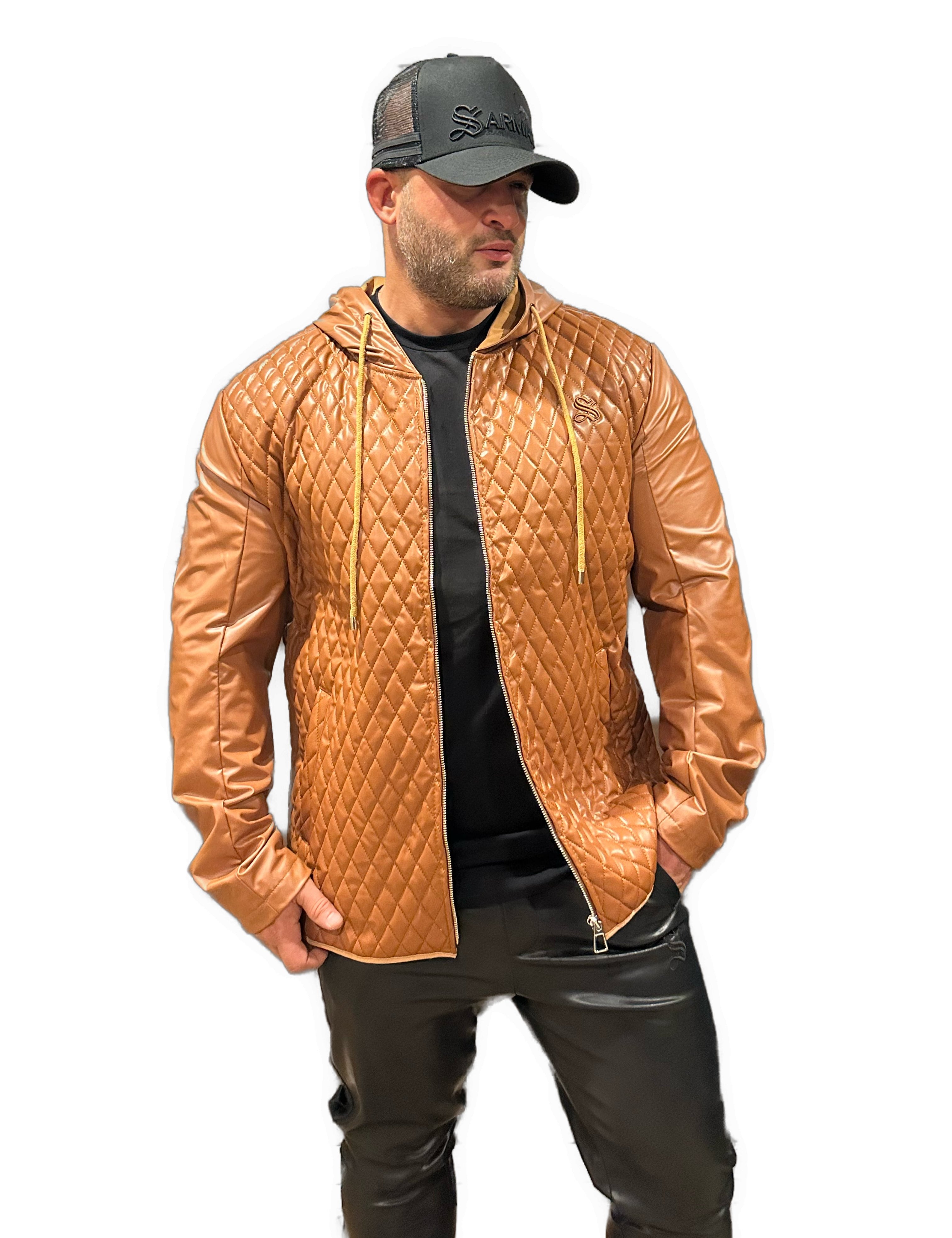 Robin 2 - Brown Jacket for Men - Sarman Fashion - Wholesale Clothing Fashion Brand for Men from Canada