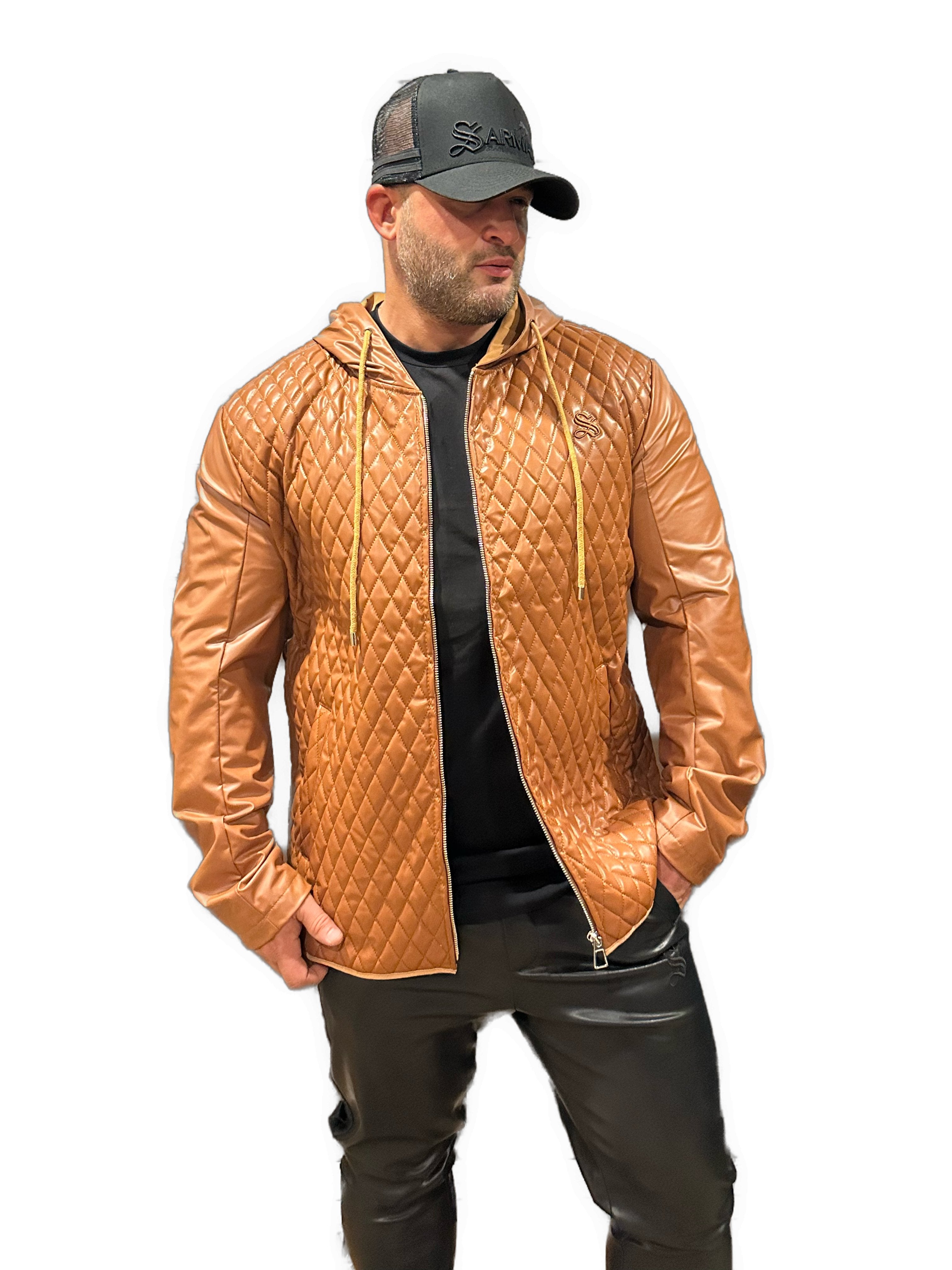 Robin 2 - Brown Jacket for Men - Sarman Fashion - Wholesale Clothing Fashion Brand for Men from Canada