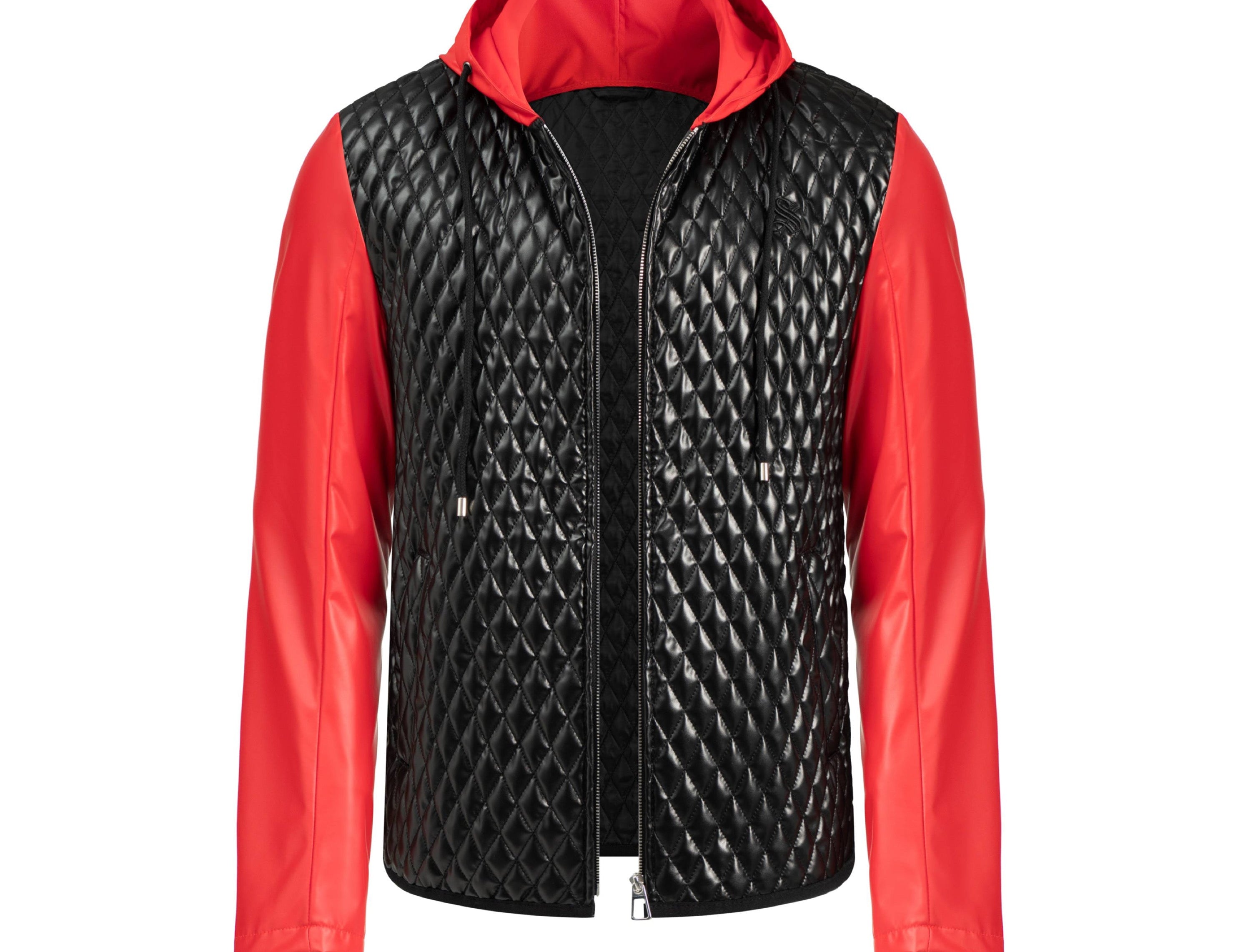 Robin 3 - Black/Red Jacket for Men (PRE-ORDER DISPATCH DATE 15 AUGUST 2023) - Sarman Fashion - Wholesale Clothing Fashion Brand for Men from Canada