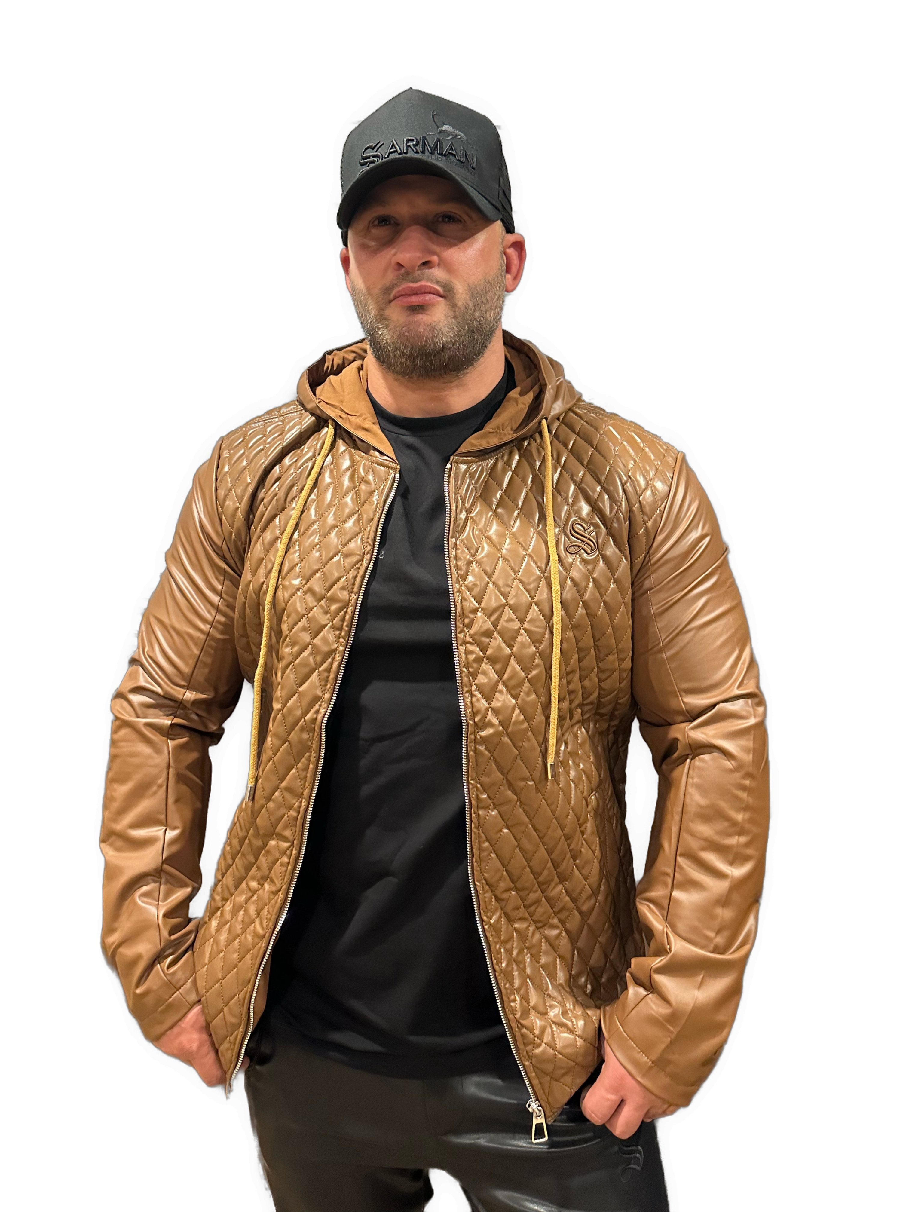 Robin 5 - Brown Jacket for Men - Sarman Fashion - Wholesale Clothing Fashion Brand for Men from Canada