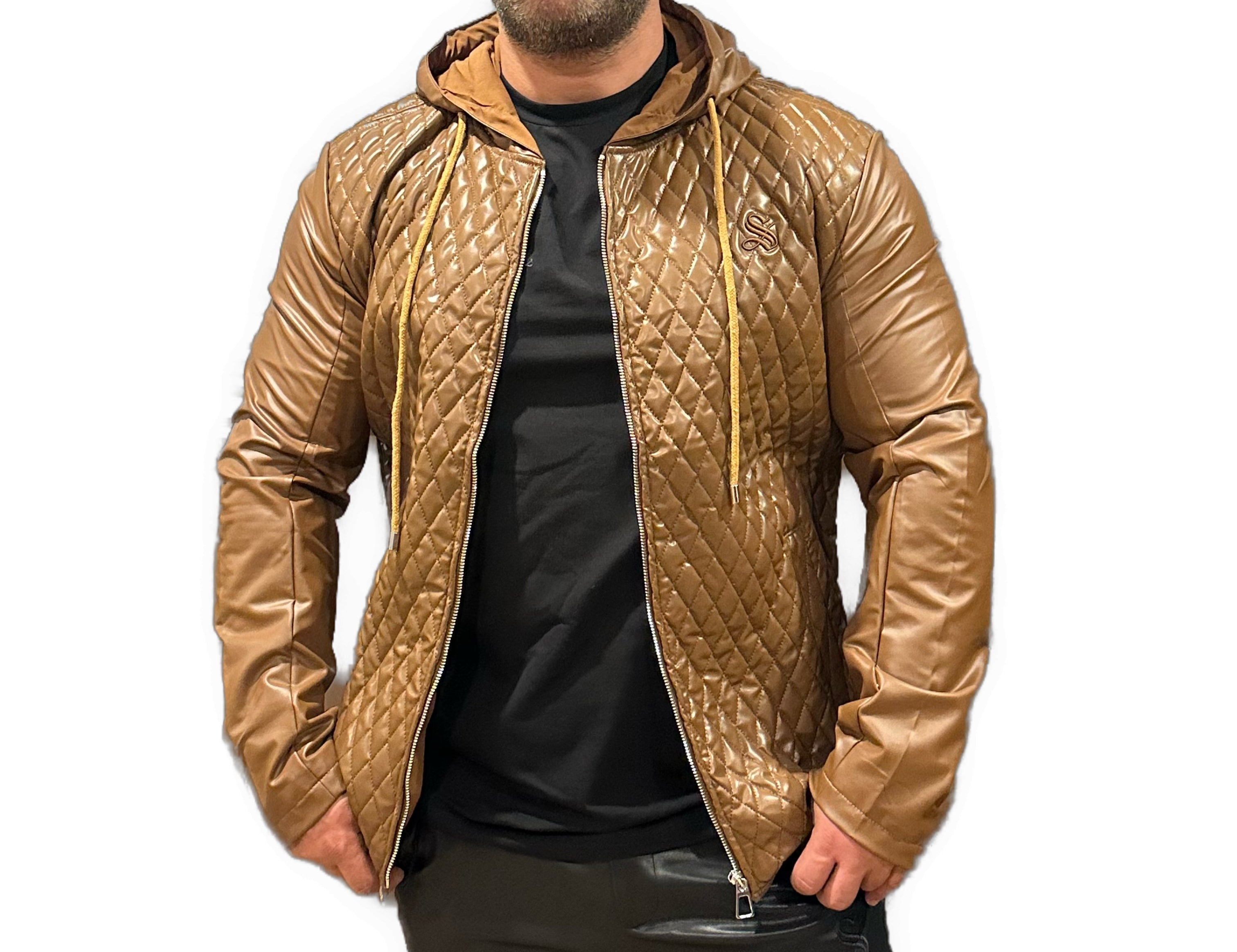 Robin 5 - Brown Jacket for Men - Sarman Fashion - Wholesale Clothing Fashion Brand for Men from Canada