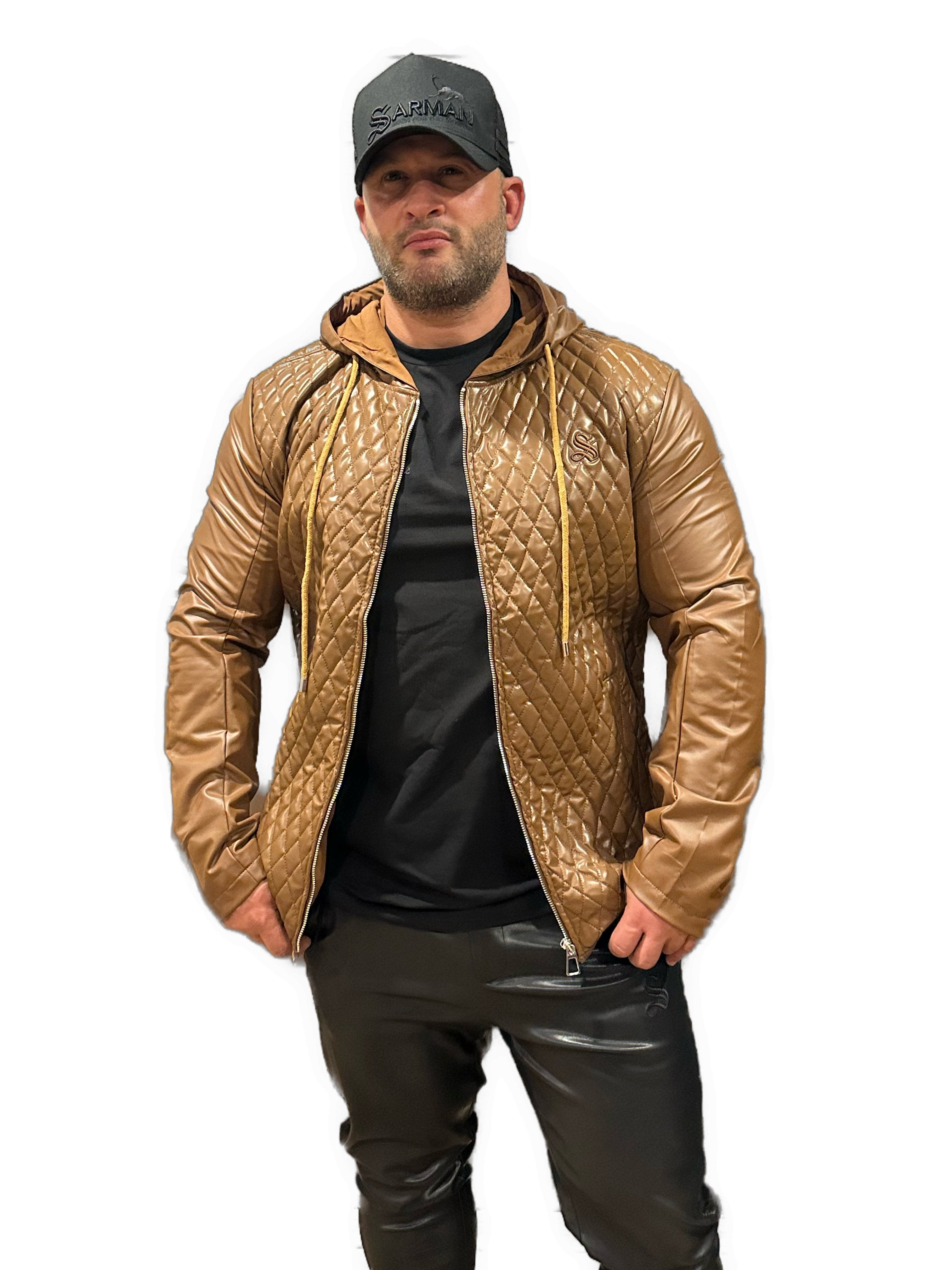 Robin 5 - Brown Jacket for Men - Sarman Fashion - Wholesale Clothing Fashion Brand for Men from Canada