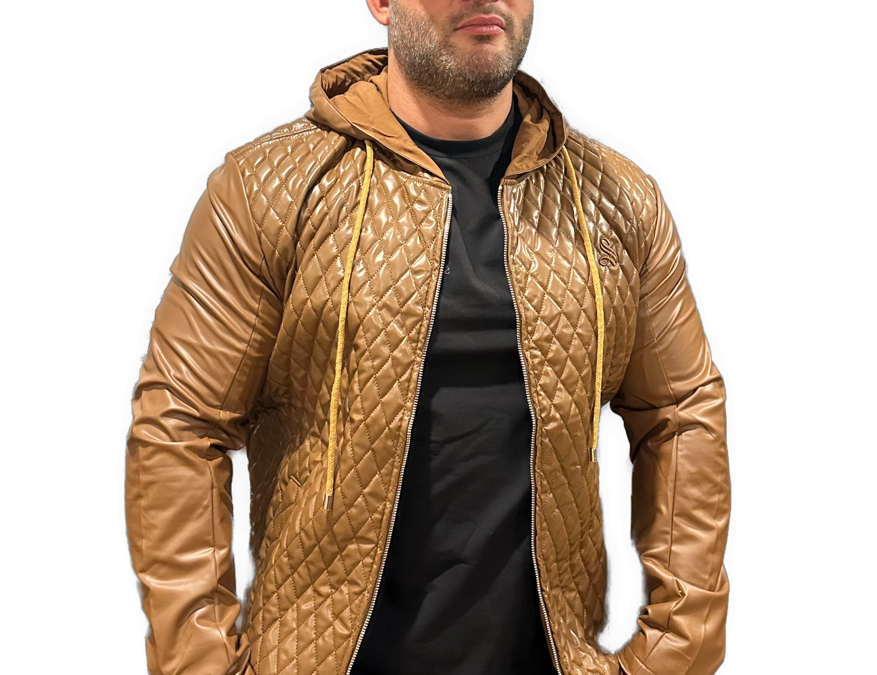 Robin 5 - Brown Jacket for Men - Sarman Fashion - Wholesale Clothing Fashion Brand for Men from Canada