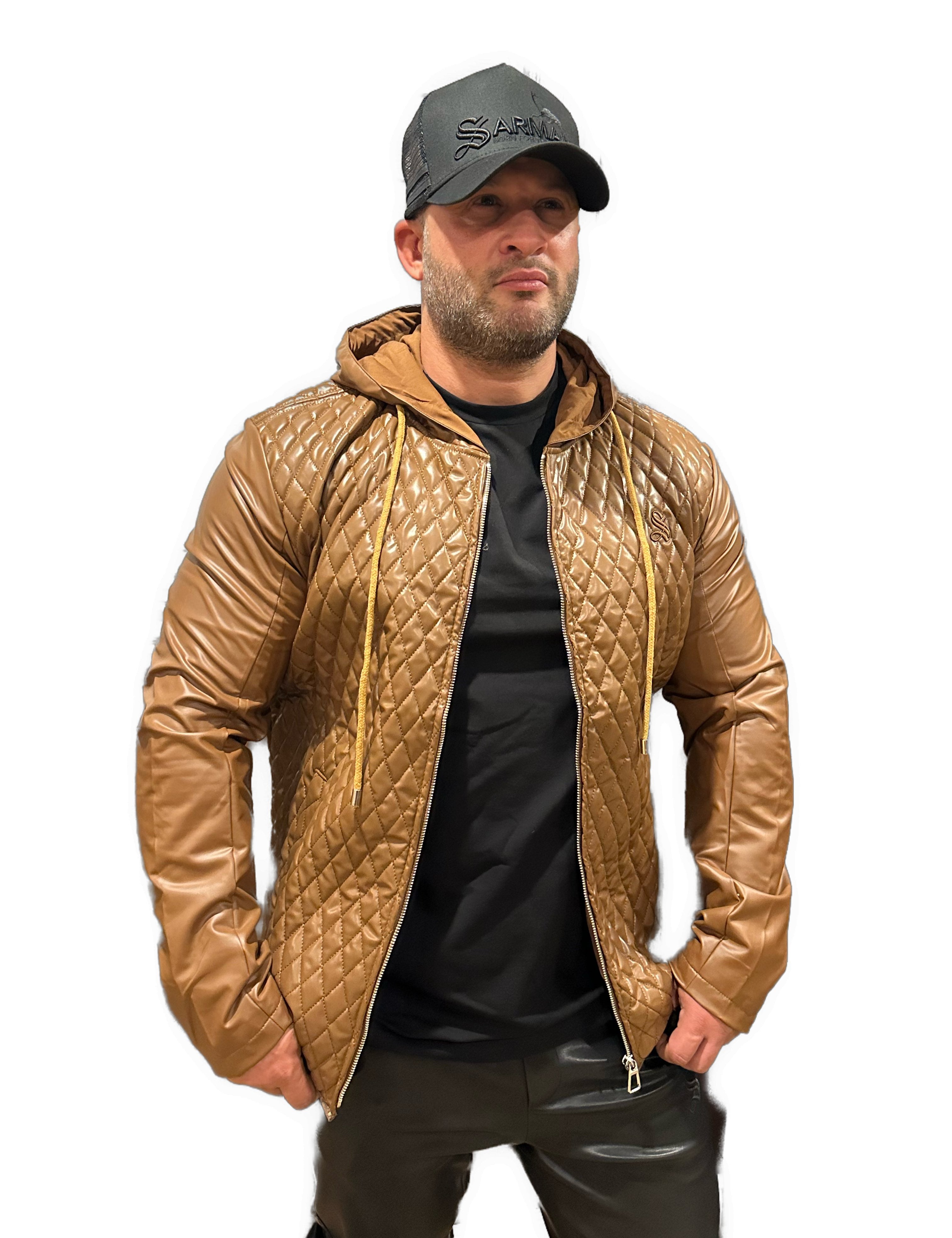 Robin 5 - Brown Jacket for Men - Sarman Fashion - Wholesale Clothing Fashion Brand for Men from Canada