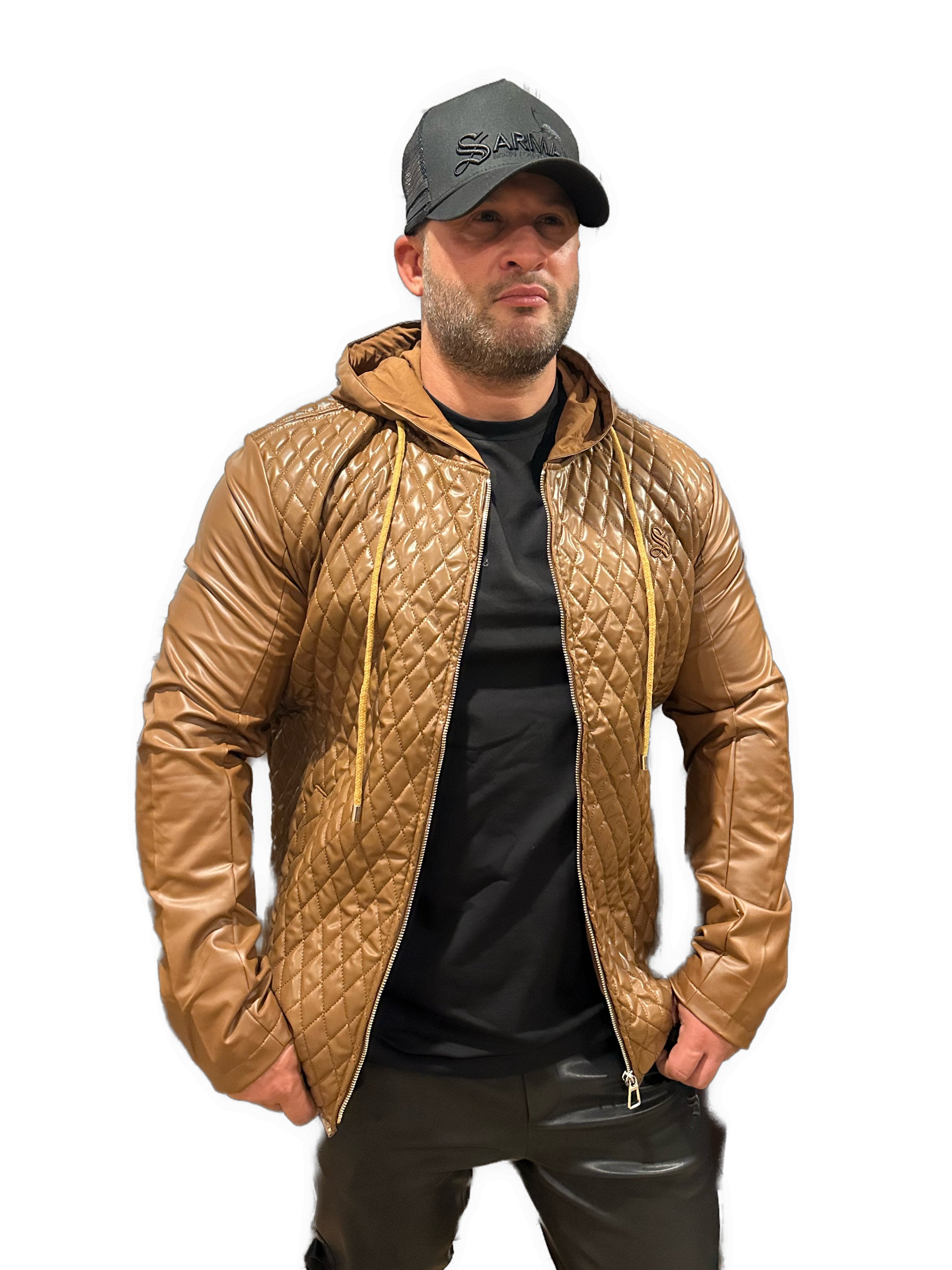 Robin 5 - Brown Jacket for Men - Sarman Fashion - Wholesale Clothing Fashion Brand for Men from Canada