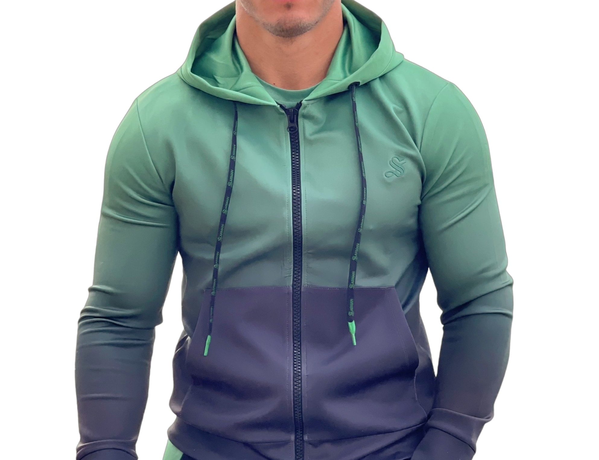 RockaBelti - Black/Khaki Hoodie for Men - Sarman Fashion - Wholesale Clothing Fashion Brand for Men from Canada