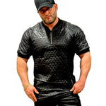 Romex - Zip Tee in Black for Men - Sarman Fashion - Wholesale Clothing Fashion Brand for Men from Canada