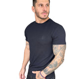 RotterDam - Black T-Shirt for Men (PRE-ORDER DISPATCH DATE 15 APRIL 2023) - Sarman Fashion - Wholesale Clothing Fashion Brand for Men from Canada
