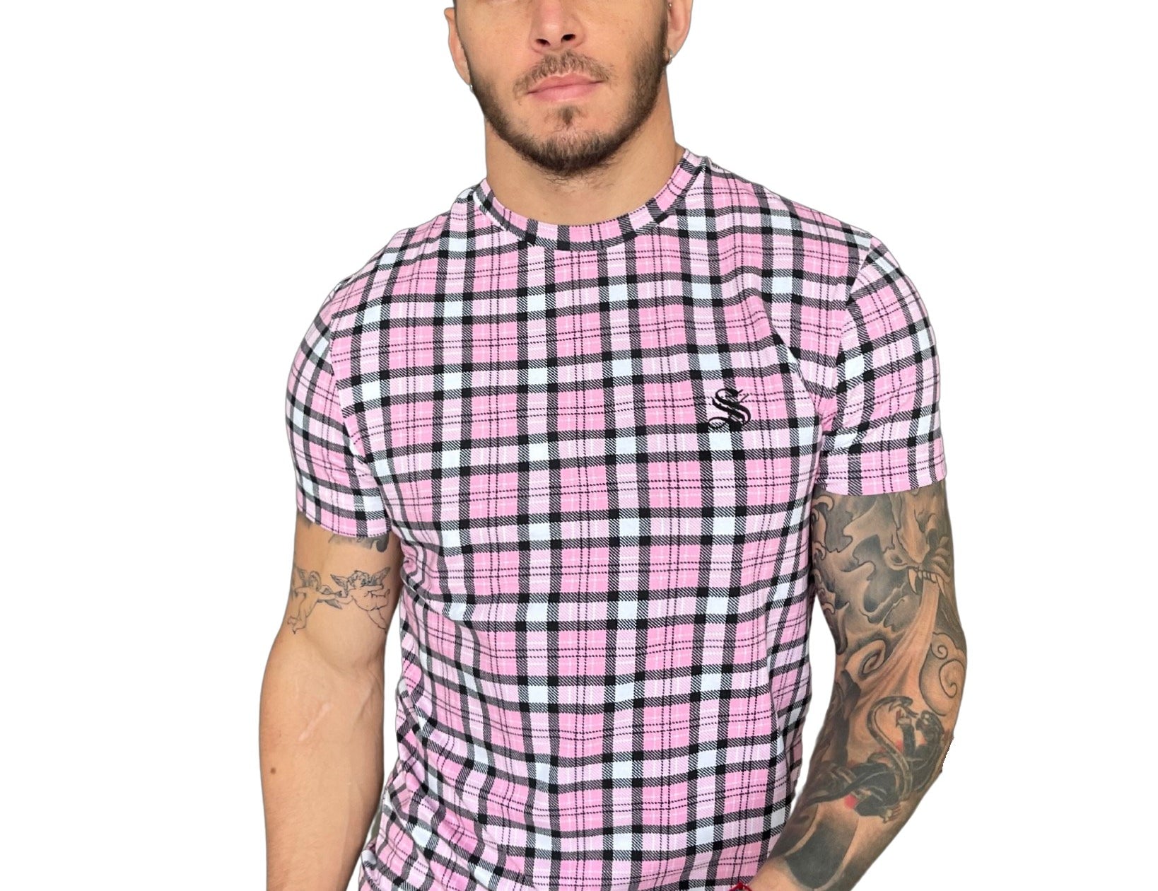 RUBIKS CUBE - Pink T-shirt for Men (PRE-ORDER DISPATCH DATE 30 NOVEMBER 2022) - Sarman Fashion - Wholesale Clothing Fashion Brand for Men from Canada