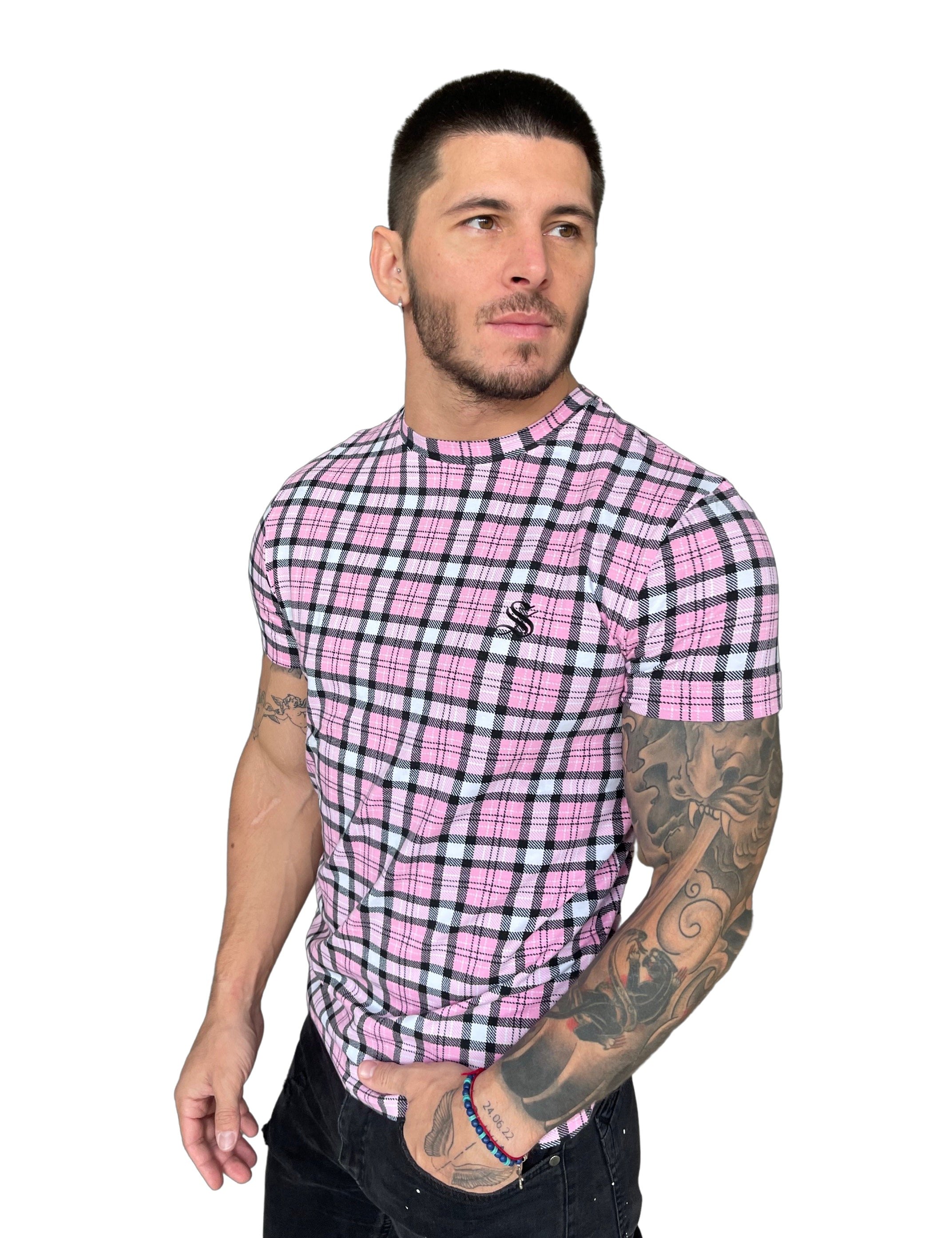 RUBIKS CUBE - Pink T-shirt for Men (PRE-ORDER DISPATCH DATE 30 NOVEMBER 2022) - Sarman Fashion - Wholesale Clothing Fashion Brand for Men from Canada