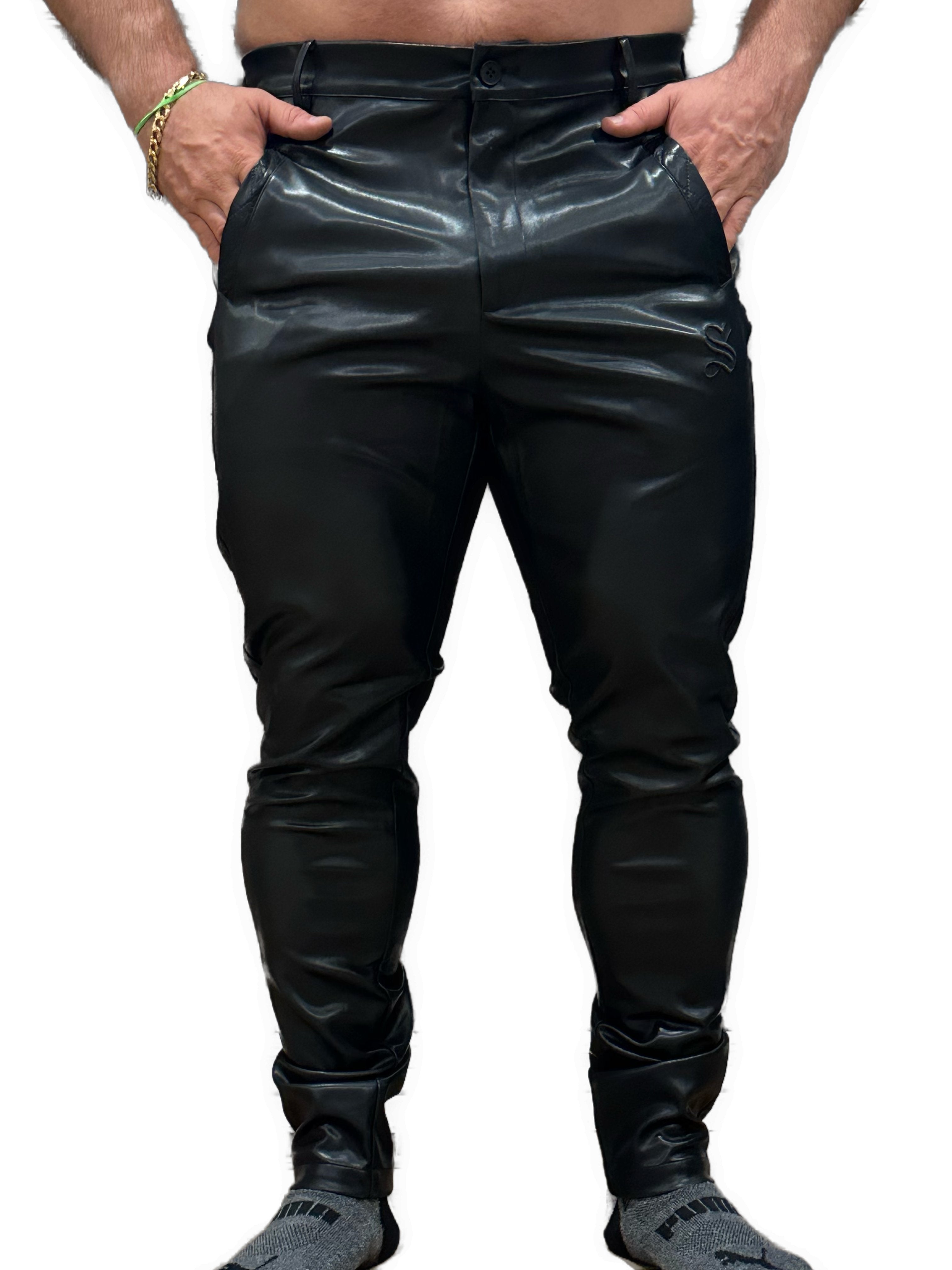 Sapio - Black Skinny Legs Pants for Men - Sarman Fashion - Wholesale Clothing Fashion Brand for Men from Canada