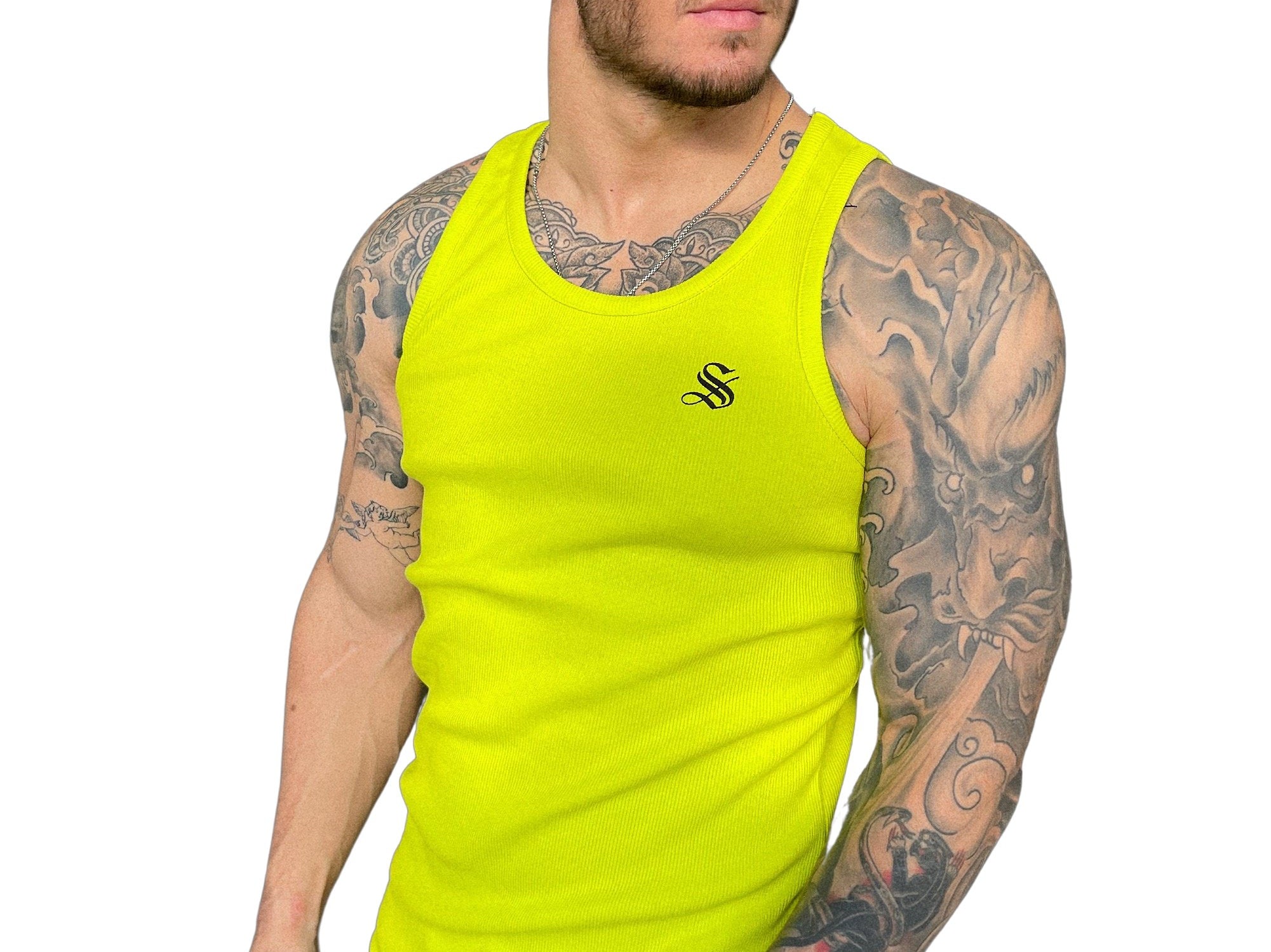 Sariel - Yellow Tank Top for Men - Sarman Fashion - Wholesale Clothing Fashion Brand for Men from Canada