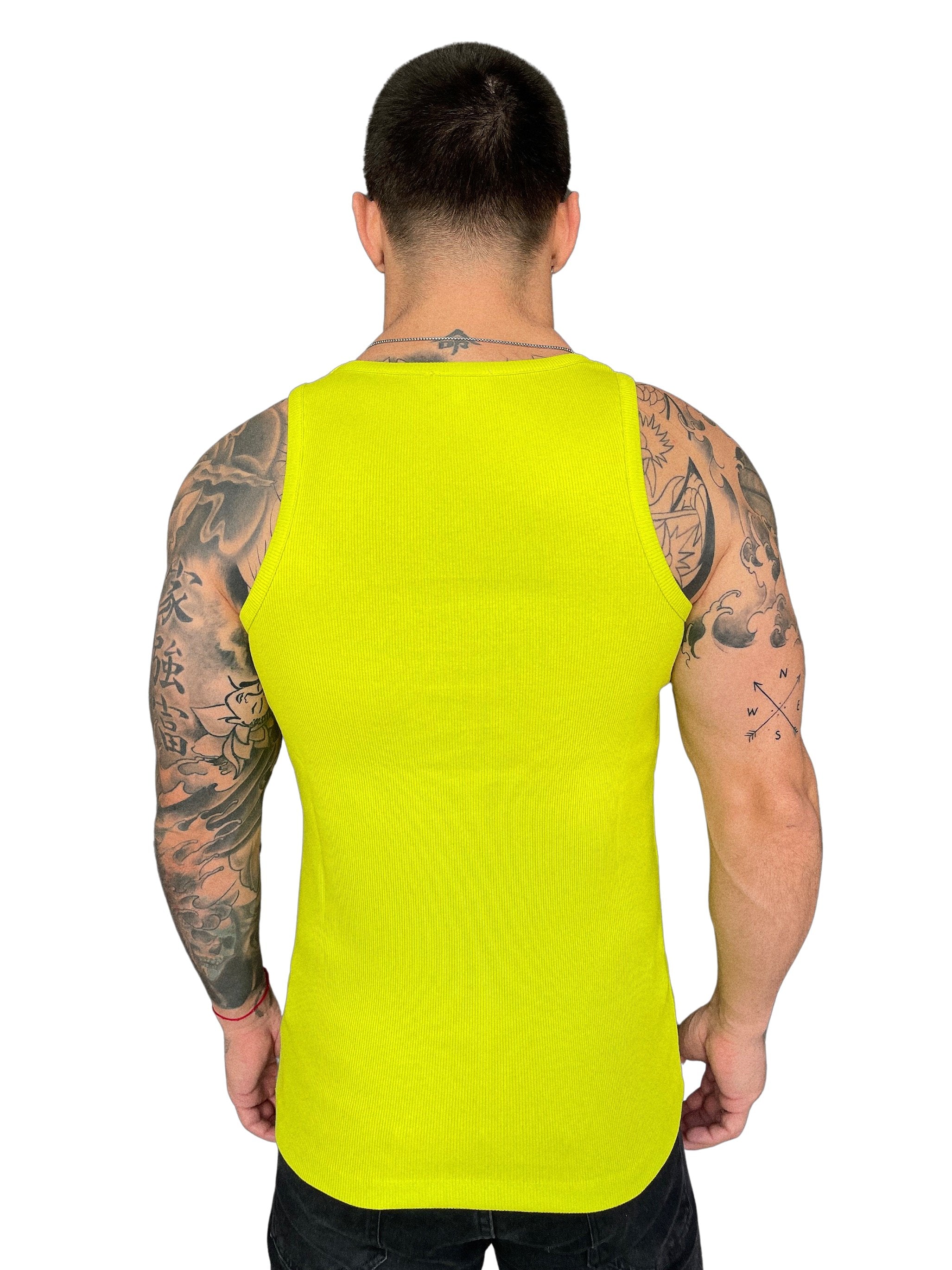 Sariel - Yellow Tank Top for Men - Sarman Fashion - Wholesale Clothing Fashion Brand for Men from Canada