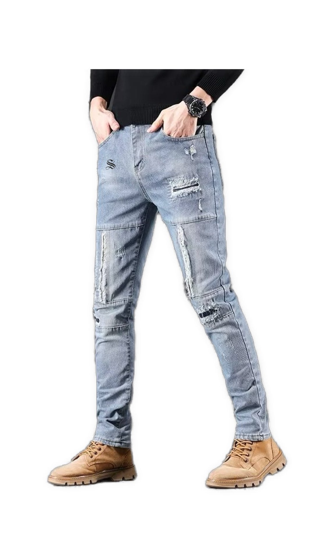 Sexis - Black Jeans for Men - Sarman Fashion - Wholesale Clothing Fashion Brand for Men from Canada