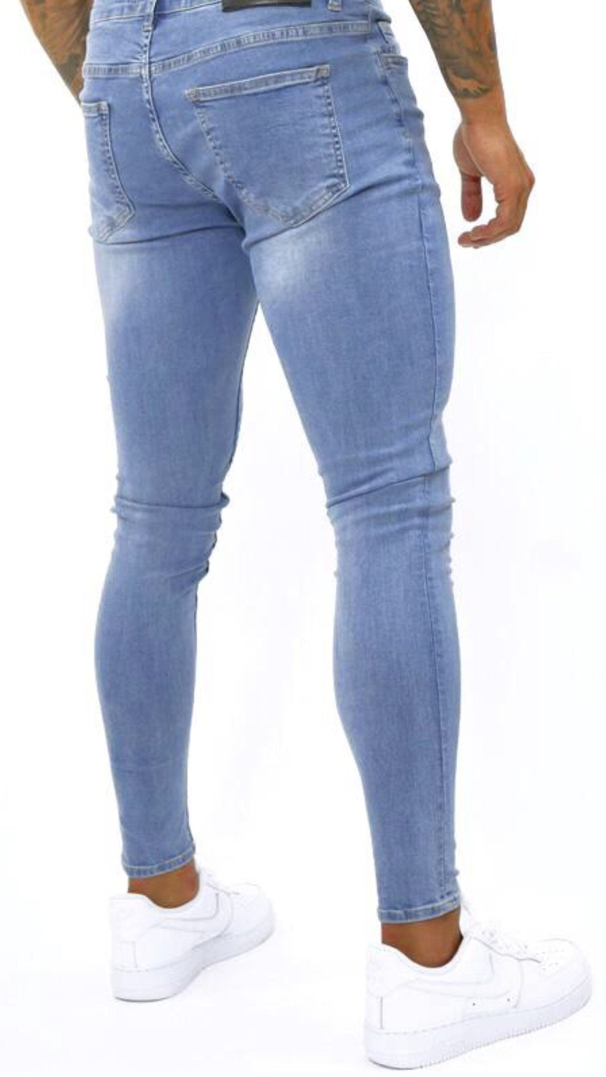 Shy Angel - Light Blue Skinny Jeans for Men (PRE-ORDER DISPATCH DATE 25 September 2024) - Sarman Fashion - Wholesale Clothing Fashion Brand for Men from Canada