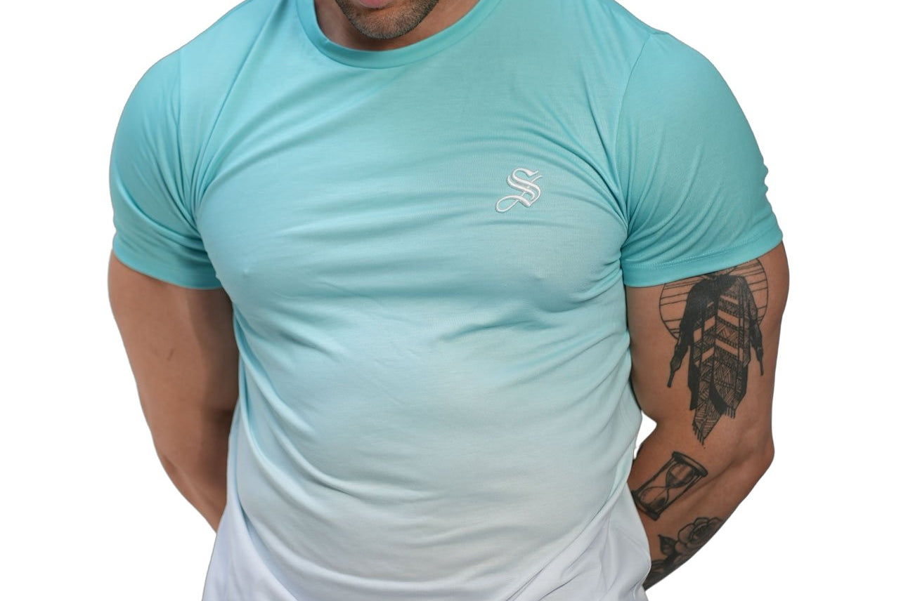 Sky Blue 2 - Blue/WhiteT-Shirt for Men - Sarman Fashion - Wholesale Clothing Fashion Brand for Men from Canada