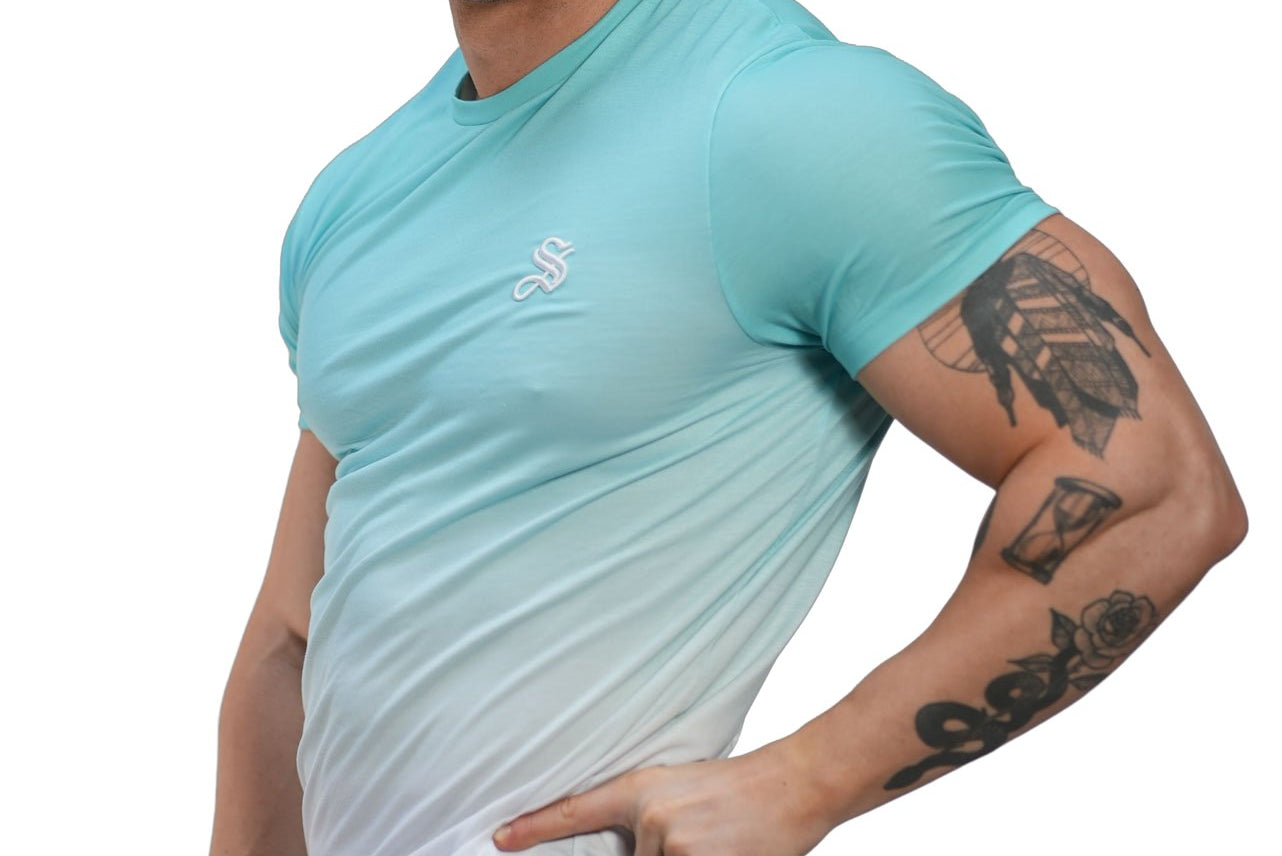 Sky Blue 2 - Blue/WhiteT-Shirt for Men - Sarman Fashion - Wholesale Clothing Fashion Brand for Men from Canada