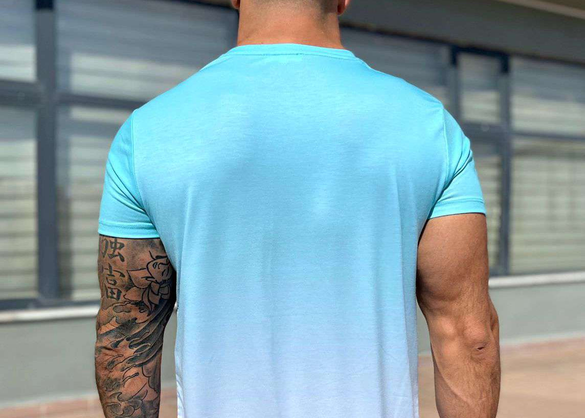 Sky Blue 2 - Blue/WhiteT-Shirt for Men (PRE-ORDER DISPATCH DATE 25 DECEMBER 2021) - Sarman Fashion - Wholesale Clothing Fashion Brand for Men from Canada