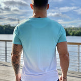 Sky Blue - Blue/WhiteT-Shirt for Men - Sarman Fashion - Wholesale Clothing Fashion Brand for Men from Canada