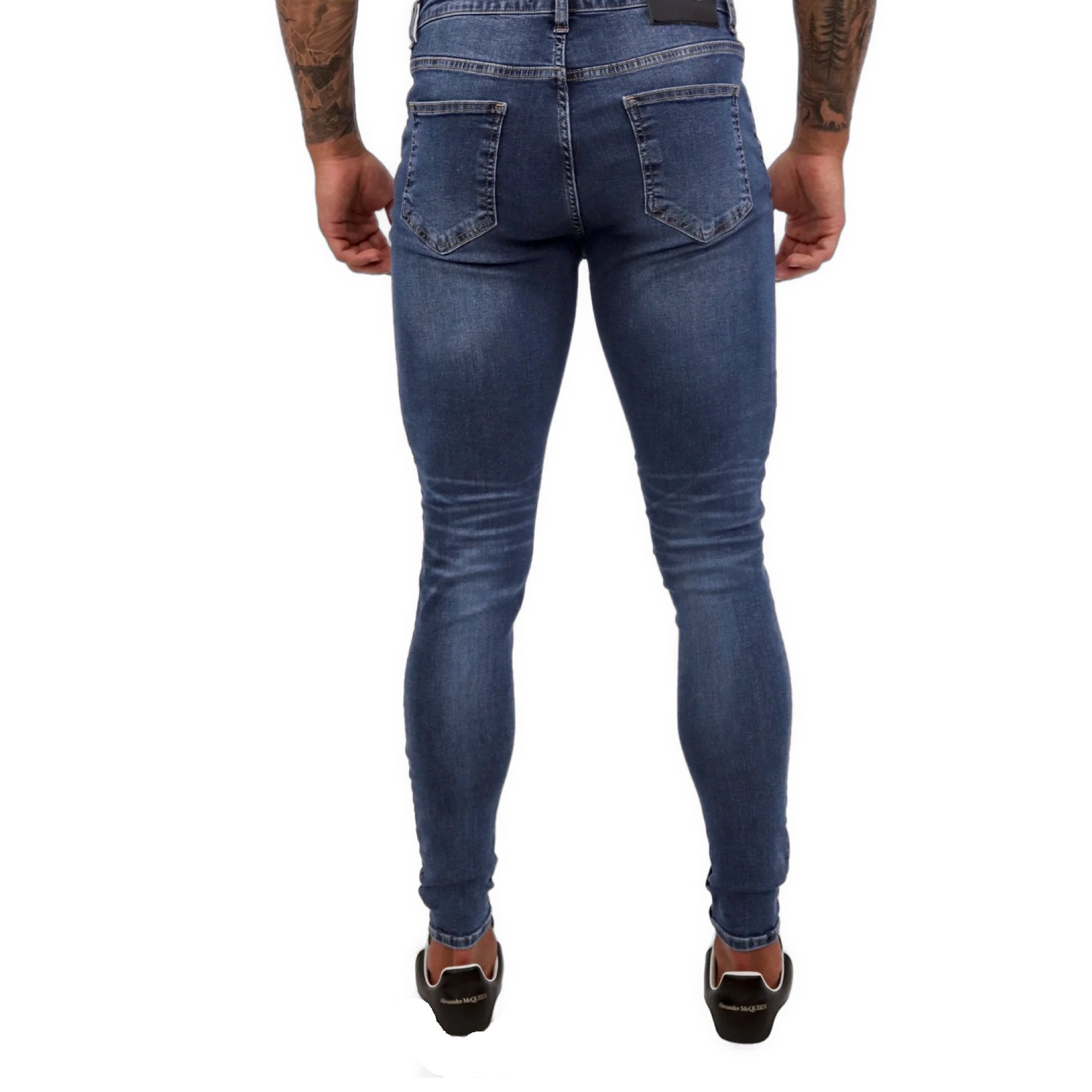 SLONY - Dark Blue Skinny Jeans for Men (PRE-ORDER DISPATCH DATE 25 September 2024) - Sarman Fashion - Wholesale Clothing Fashion Brand for Men from Canada