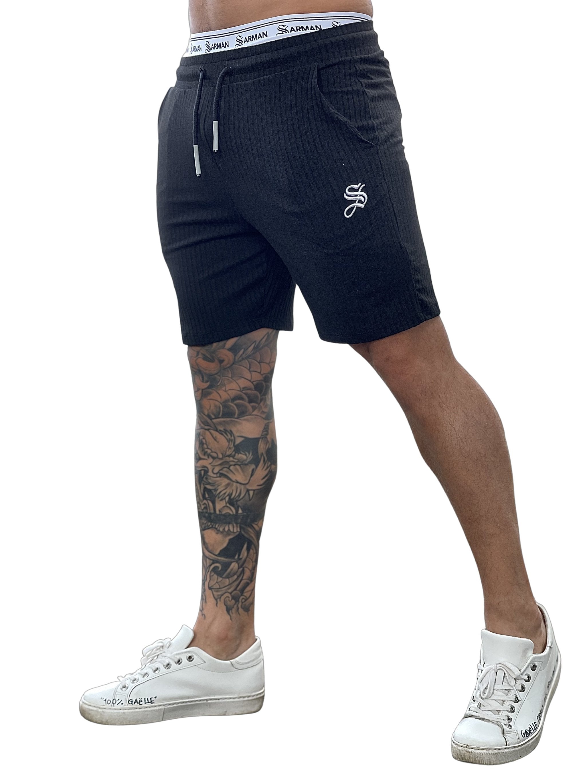 Slurve - Black Shorts for Men - Sarman Fashion - Wholesale Clothing Fashion Brand for Men from Canada
