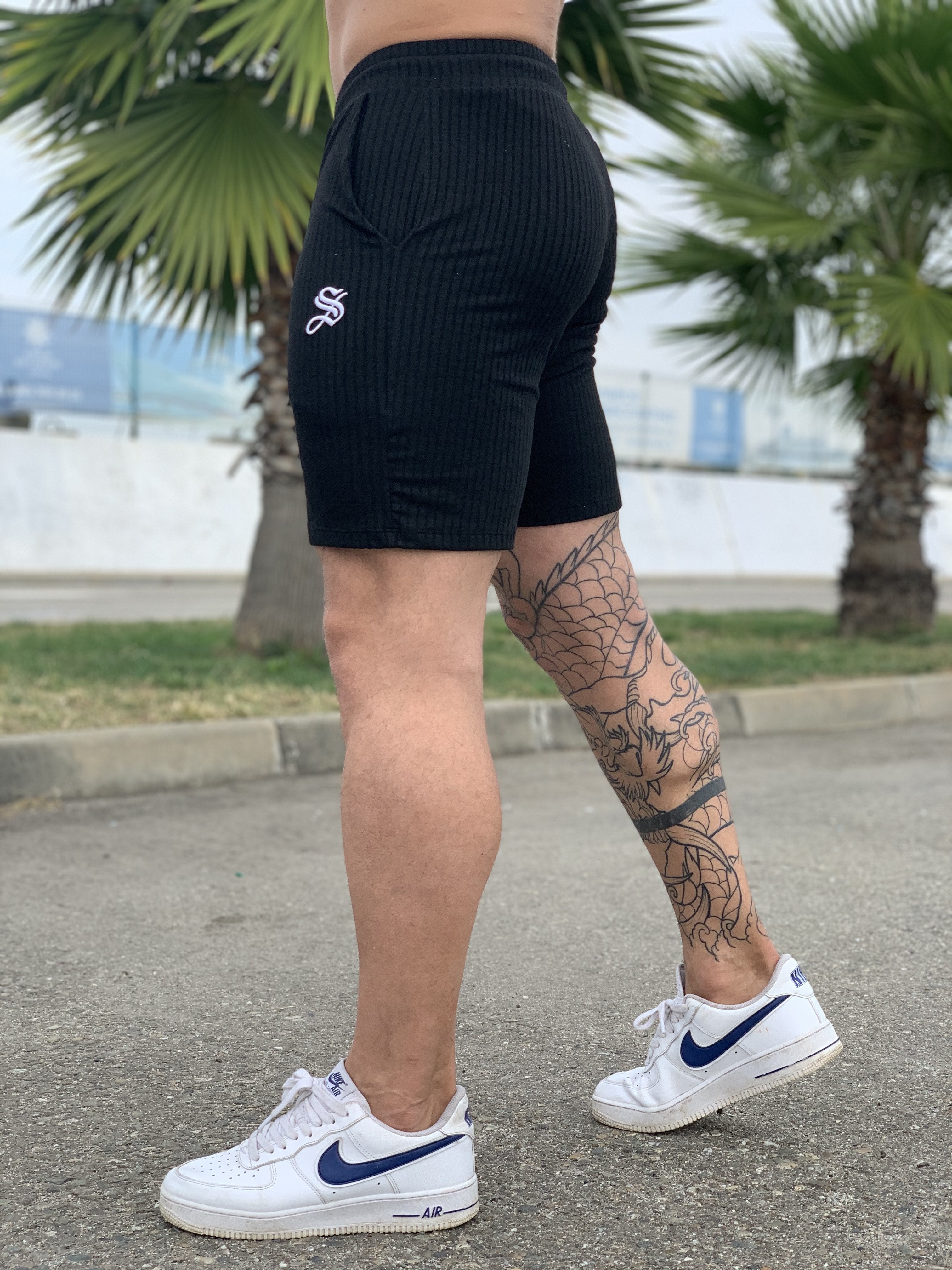 Slurve - Black Shorts for Men (PRE-ORDER DISPATCH DATE 1 JUIN 2021) - Sarman Fashion - Wholesale Clothing Fashion Brand for Men from Canada