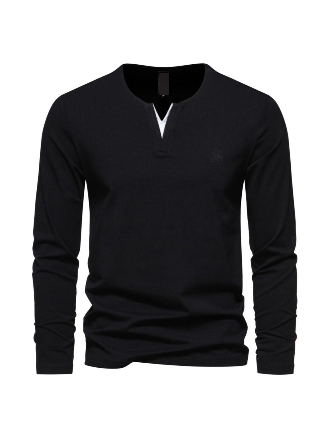 Small V - Long Sleeves Shirt for Men - Sarman Fashion - Wholesale Clothing Fashion Brand for Men from Canada