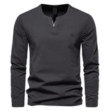 Small V - Long Sleeves Shirt for Men - Sarman Fashion - Wholesale Clothing Fashion Brand for Men from Canada