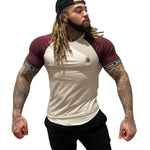 SmoothLook - White/Burgundy T- Shirt for Men - Sarman Fashion - Wholesale Clothing Fashion Brand for Men from Canada