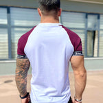 SmoothLook - White/Purple T- Shirt for Men (PRE-ORDER DISPATCH DATE 25 DECEMBER 2021) - Sarman Fashion - Wholesale Clothing Fashion Brand for Men from Canada