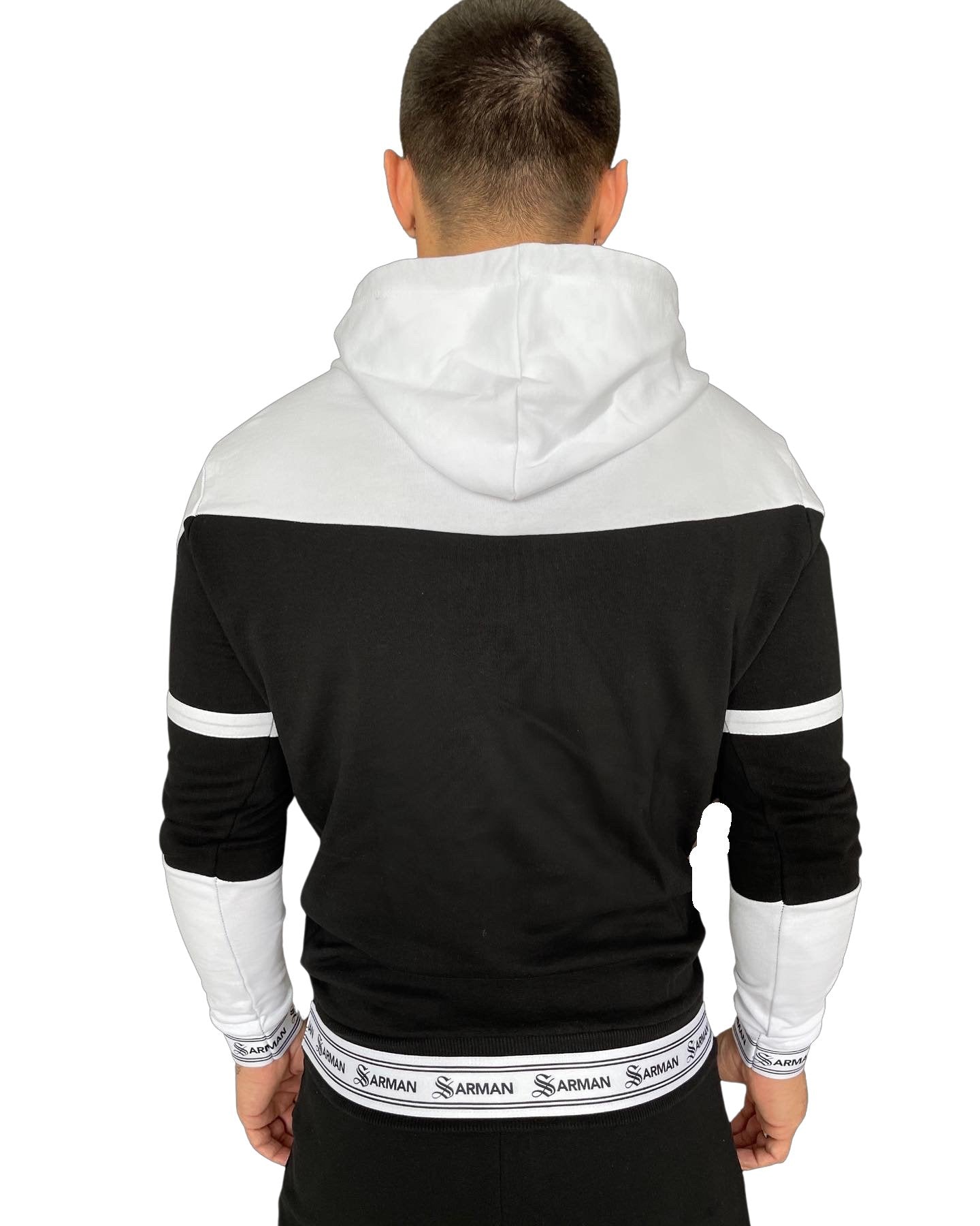 Space - Black/White Hoodie for Men - Sarman Fashion - Wholesale Clothing Fashion Brand for Men from Canada