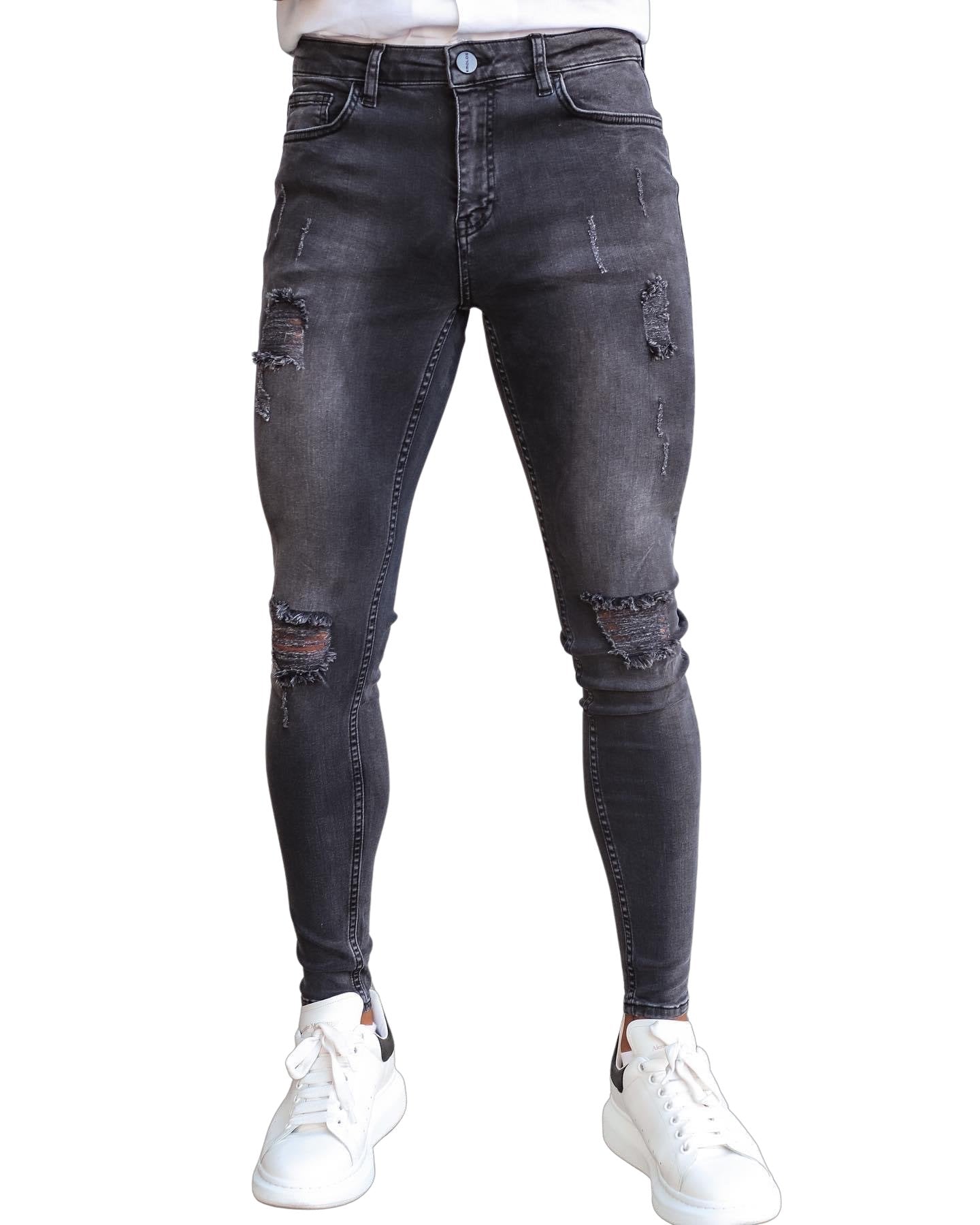 Spotless Mind - Grey Skinny Jeans for Men - Sarman Fashion - Wholesale Clothing Fashion Brand for Men from Canada