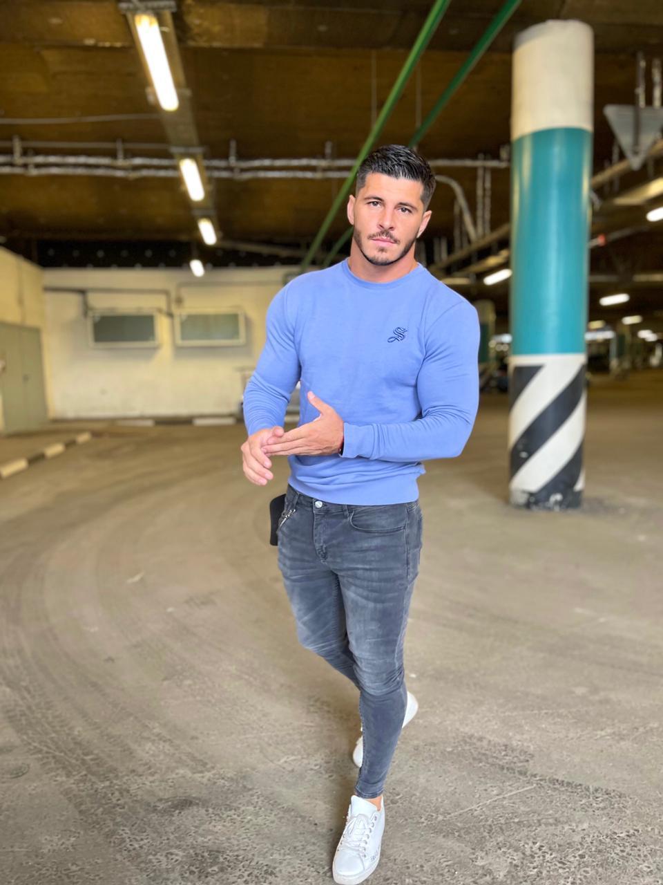Stanley - Shades of Blue Long Sleeves Shirt for Men (PRE-ORDER DISPATCH DATE 25 DECEMBER 2021) - Sarman Fashion - Wholesale Clothing Fashion Brand for Men from Canada