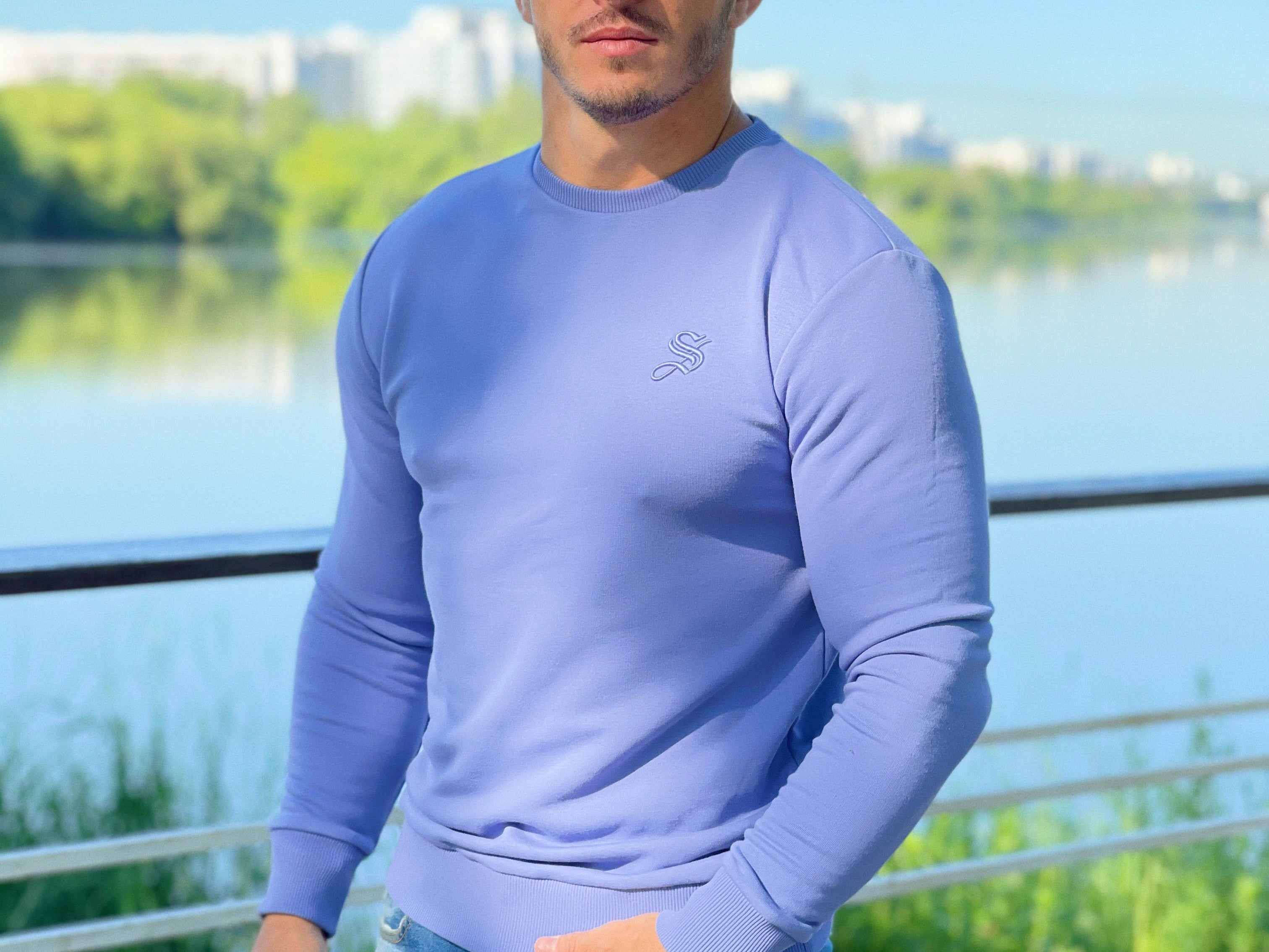 Stanley - Shades of Blue Long Sleeves Shirt for Men (PRE-ORDER DISPATCH DATE 25 NOVEMBER 2021) - Sarman Fashion - Wholesale Clothing Fashion Brand for Men from Canada