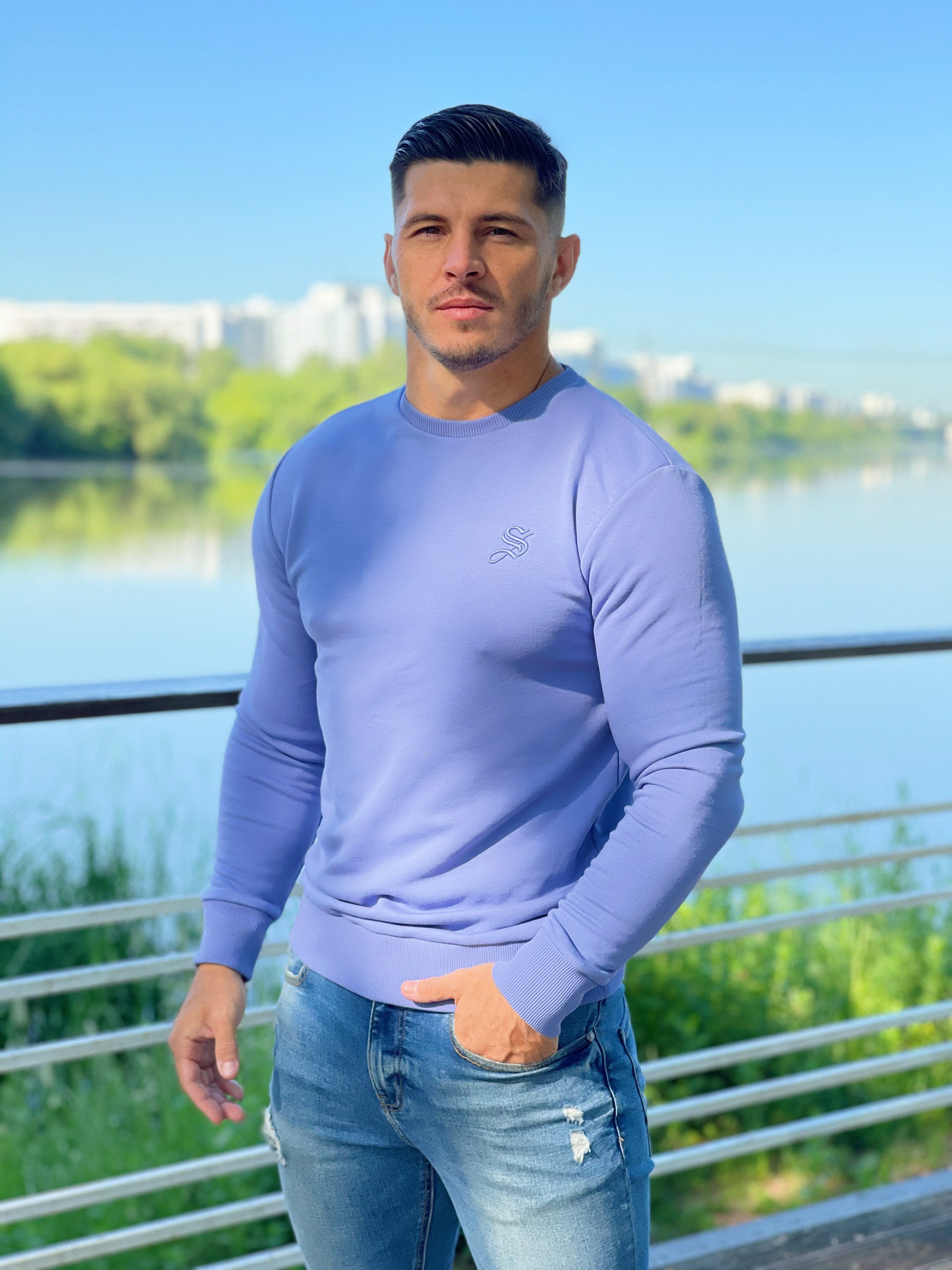 Stanley - Shades of Blue Long Sleeves Shirt for Men (PRE-ORDER DISPATCH DATE 25 NOVEMBER 2021) - Sarman Fashion - Wholesale Clothing Fashion Brand for Men from Canada