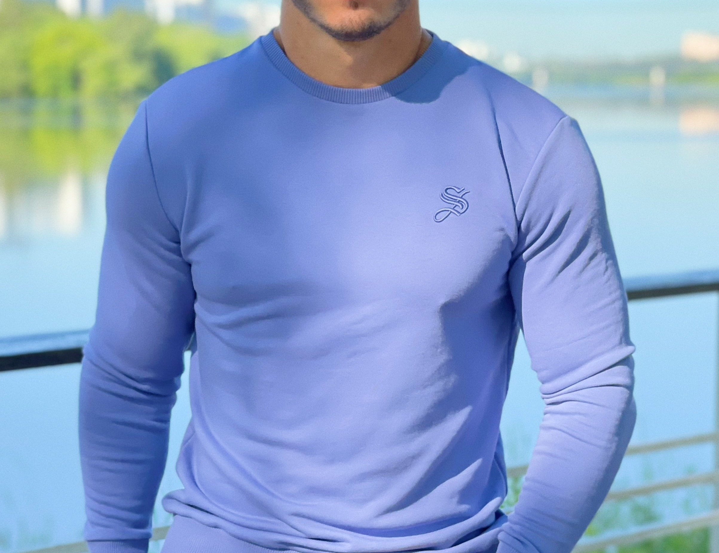 Stanley - Shades of Blue Long Sleeves Shirt for Men (PRE-ORDER DISPATCH DATE 25 NOVEMBER 2021) - Sarman Fashion - Wholesale Clothing Fashion Brand for Men from Canada