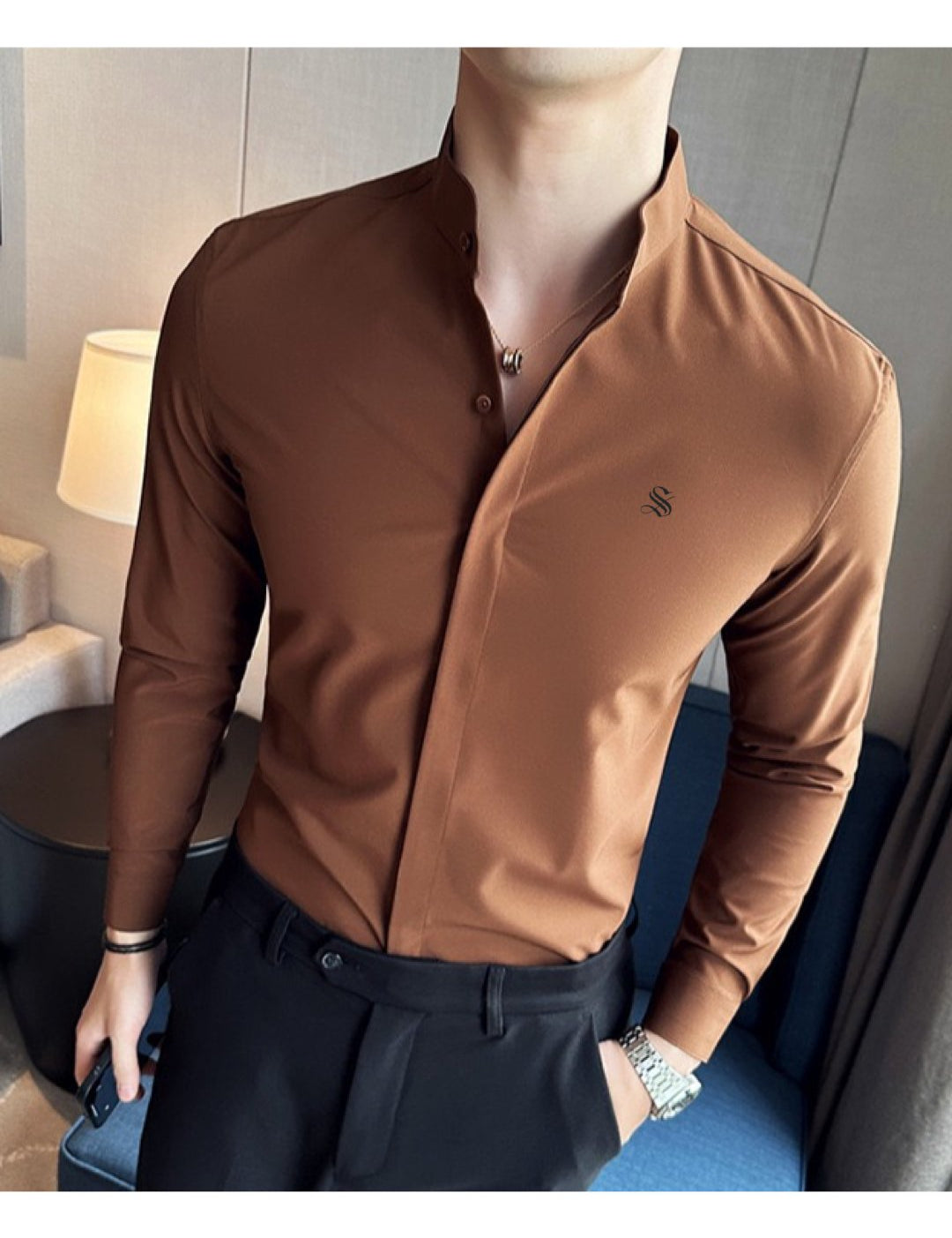 StripDragon 3 - Long Sleeves Shirt for Men - Sarman Fashion - Wholesale Clothing Fashion Brand for Men from Canada