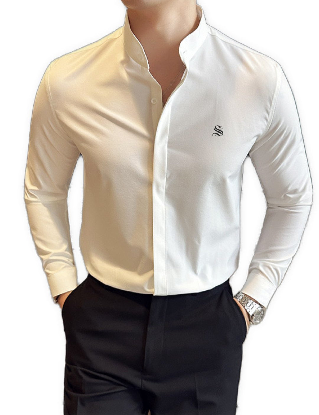 StripDragon 3 - Long Sleeves Shirt for Men - Sarman Fashion - Wholesale Clothing Fashion Brand for Men from Canada