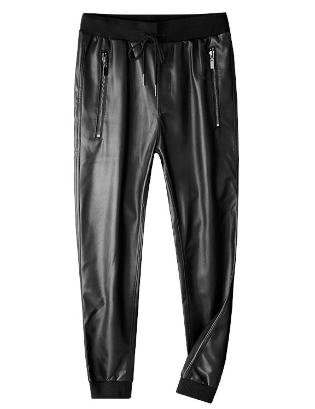Suedoa - Pu Leather Joggers for Men - Sarman Fashion - Wholesale Clothing Fashion Brand for Men from Canada