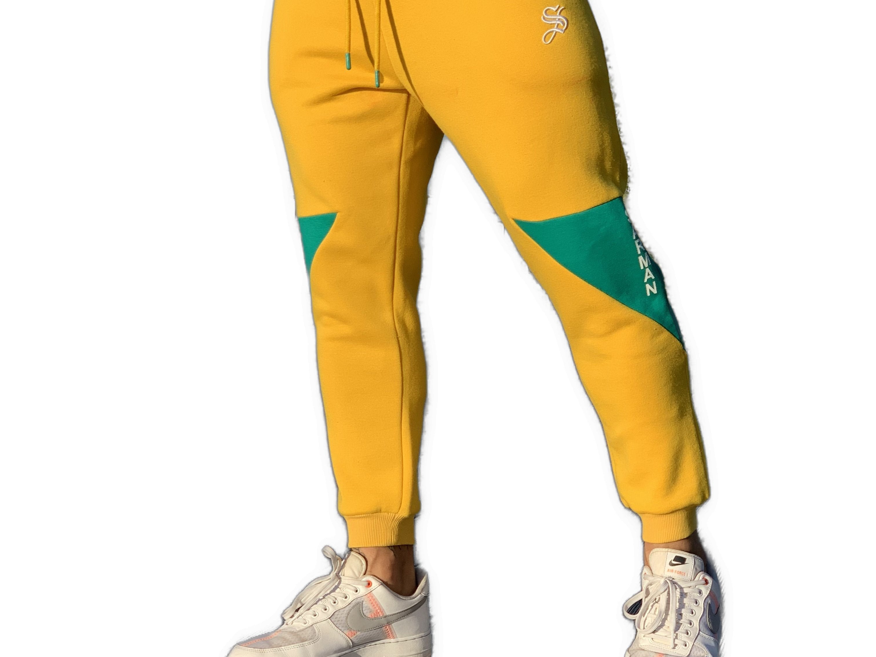 SunUP - Yellow Joggers for Men (PRE-ORDER DISPATCH DATE 25 September 2024) - Sarman Fashion - Wholesale Clothing Fashion Brand for Men from Canada