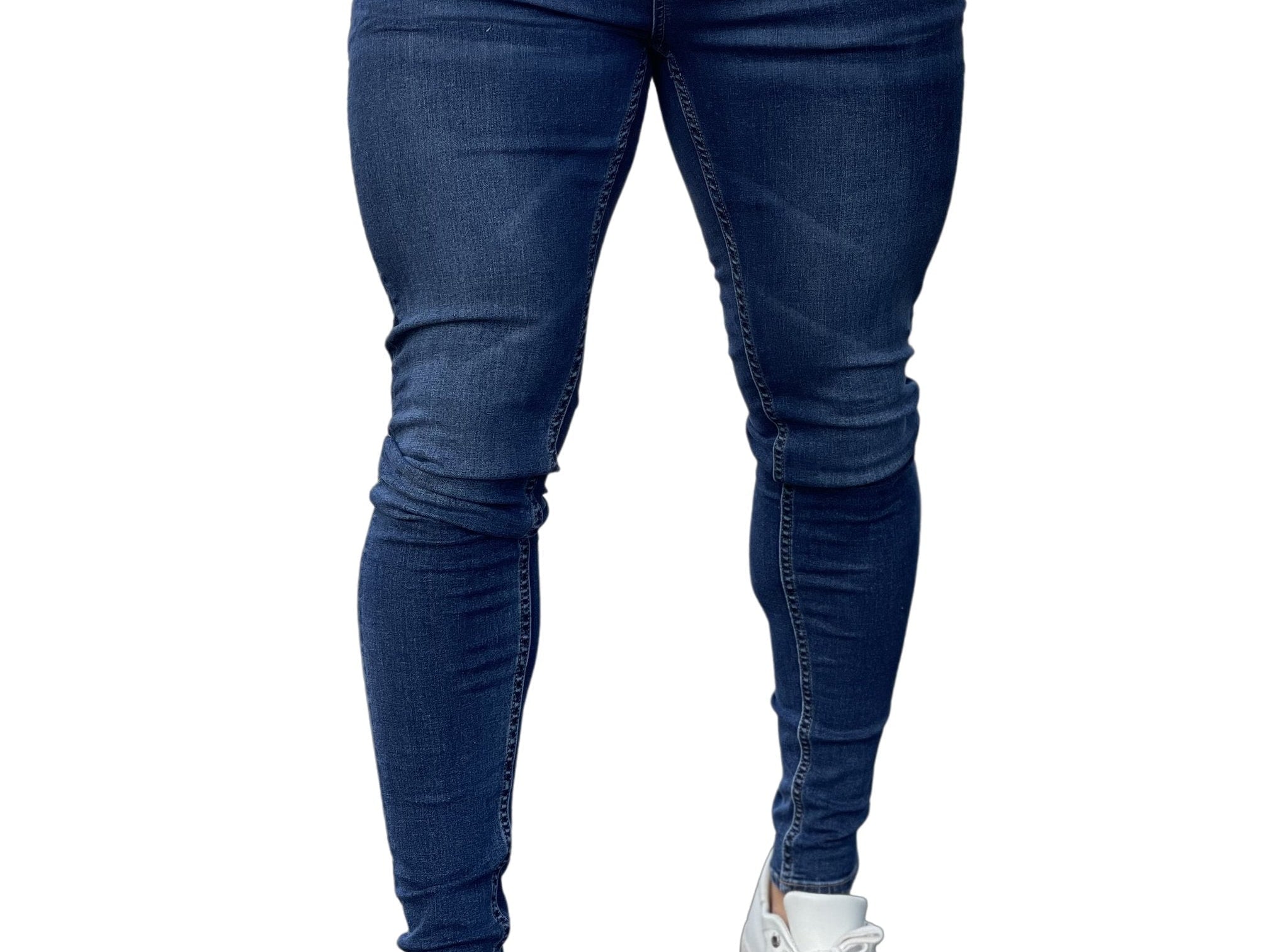 Supreme Leader - Dark Blue Skinny Jeans for Men (PRE-ORDER DISPATCH DATE 25 September 2024) - Sarman Fashion - Wholesale Clothing Fashion Brand for Men from Canada