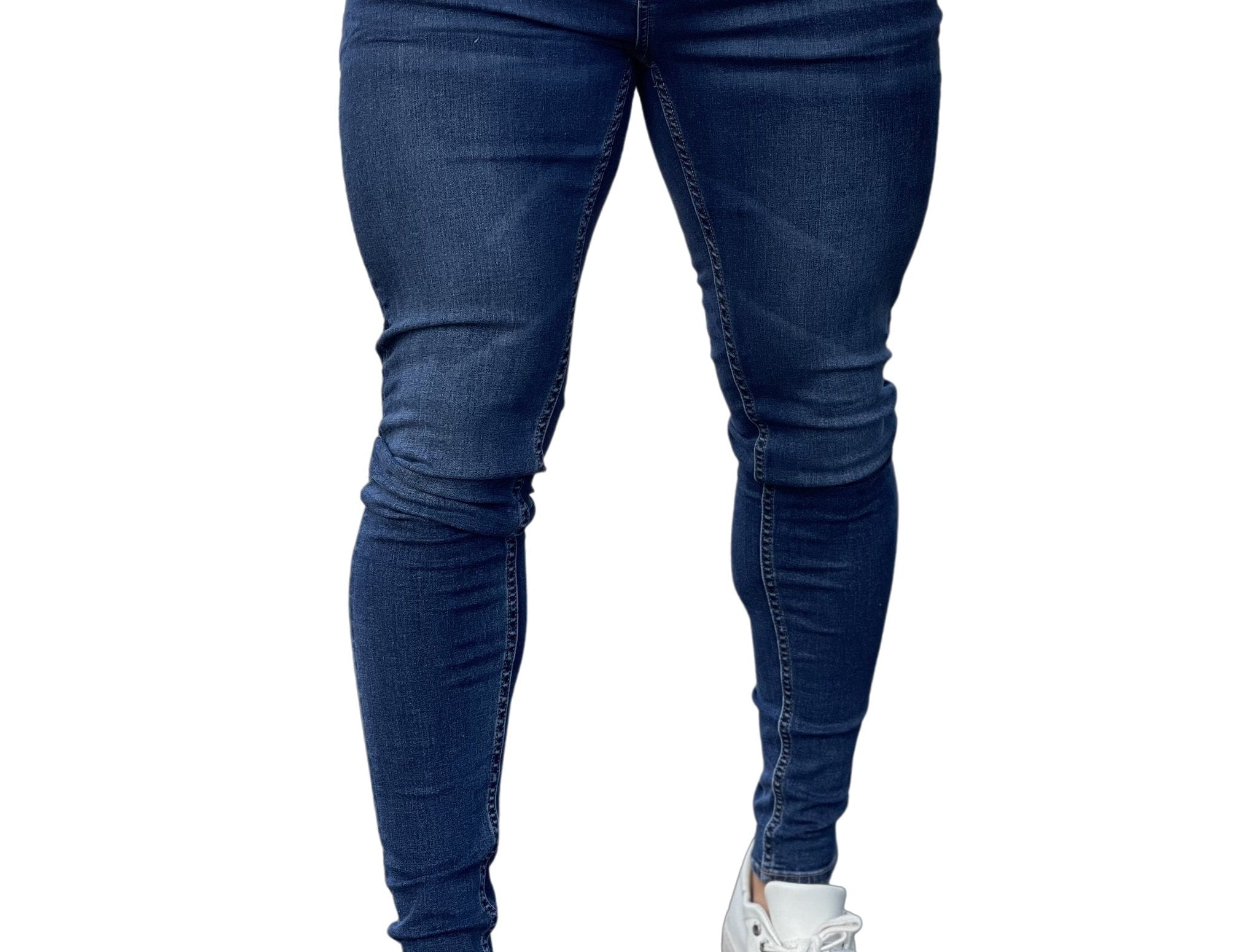 Supreme Leader - Dark Blue Skinny Jeans for Men (PRE-ORDER DISPATCH DATE 25 September 2024) - Sarman Fashion - Wholesale Clothing Fashion Brand for Men from Canada