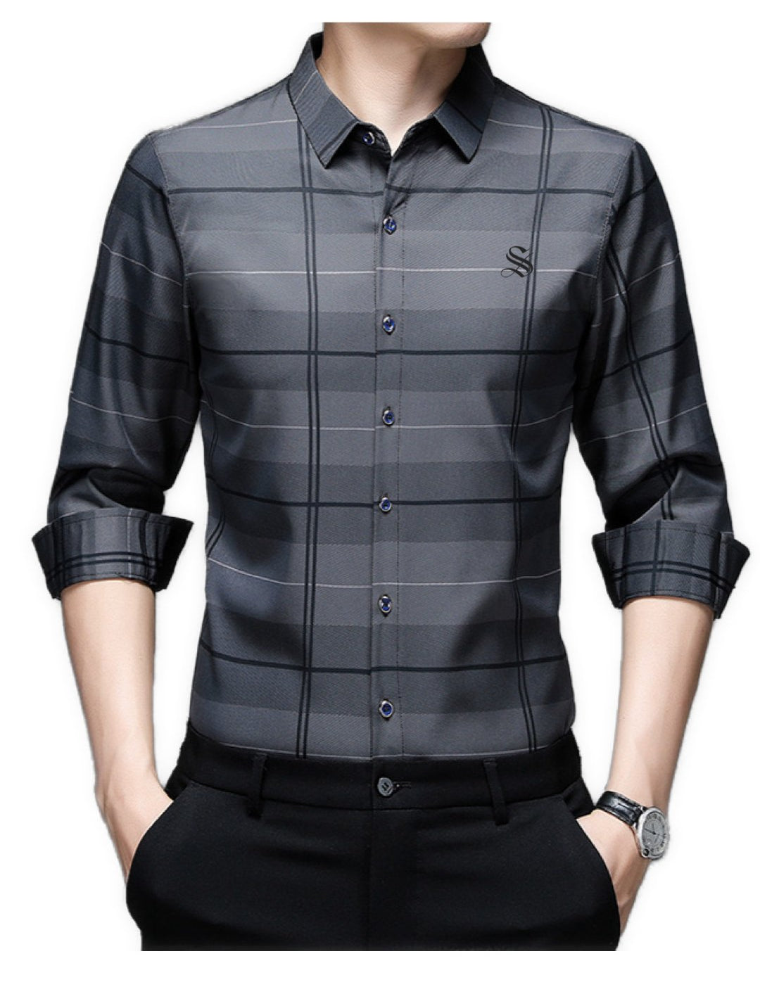Swampol - Long Sleeves Shirt for Men - Sarman Fashion - Wholesale Clothing Fashion Brand for Men from Canada