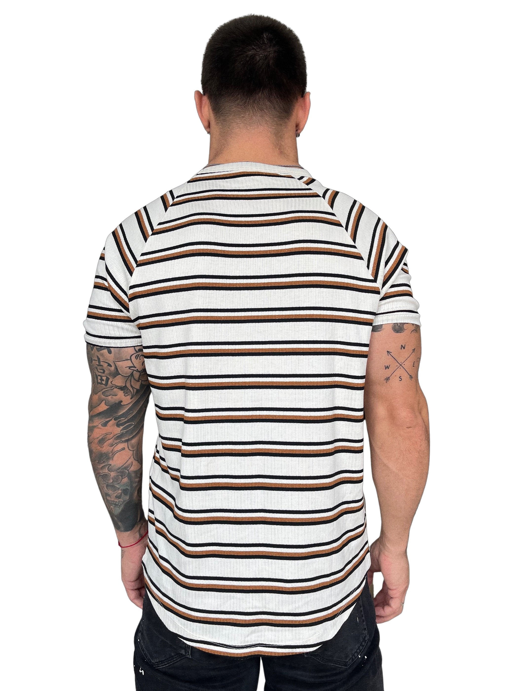 Tcharek Plorby - White T-shirt for Men - Sarman Fashion - Wholesale Clothing Fashion Brand for Men from Canada