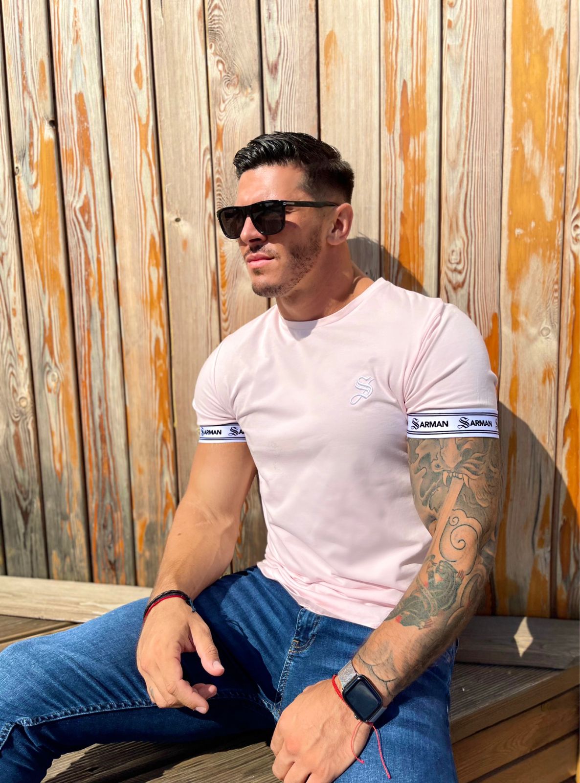 The Pink - Pink T-shirt for Men - Sarman Fashion - Wholesale Clothing Fashion Brand for Men from Canada