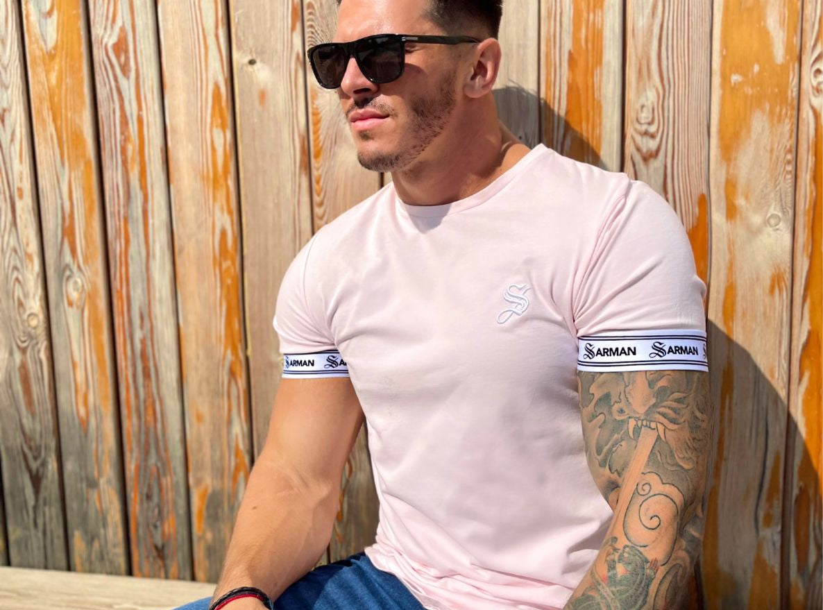 The Pink - Pink T-shirt for Men - Sarman Fashion - Wholesale Clothing Fashion Brand for Men from Canada